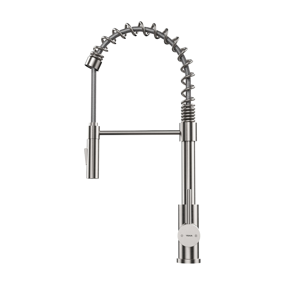 Grifo de cocina Teka UNI 9912 monomando inox con ducha extraíble