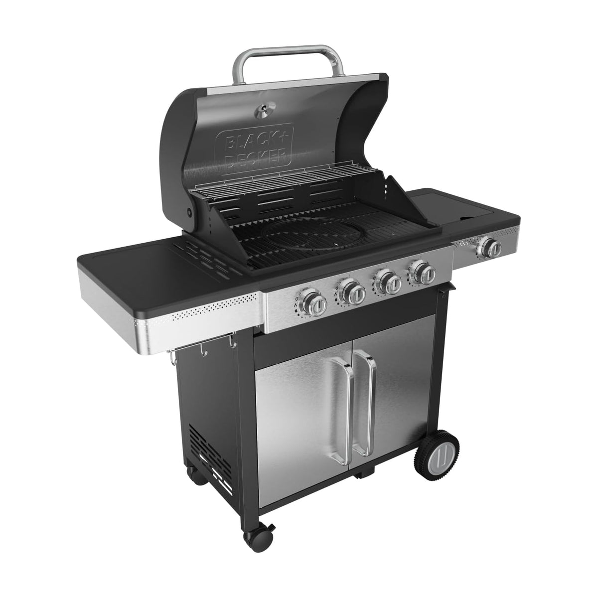 Barbacoa de gas BLACK+DECKER BXOG16550E con 4+1 quemadores y parrilla de hierro fundido