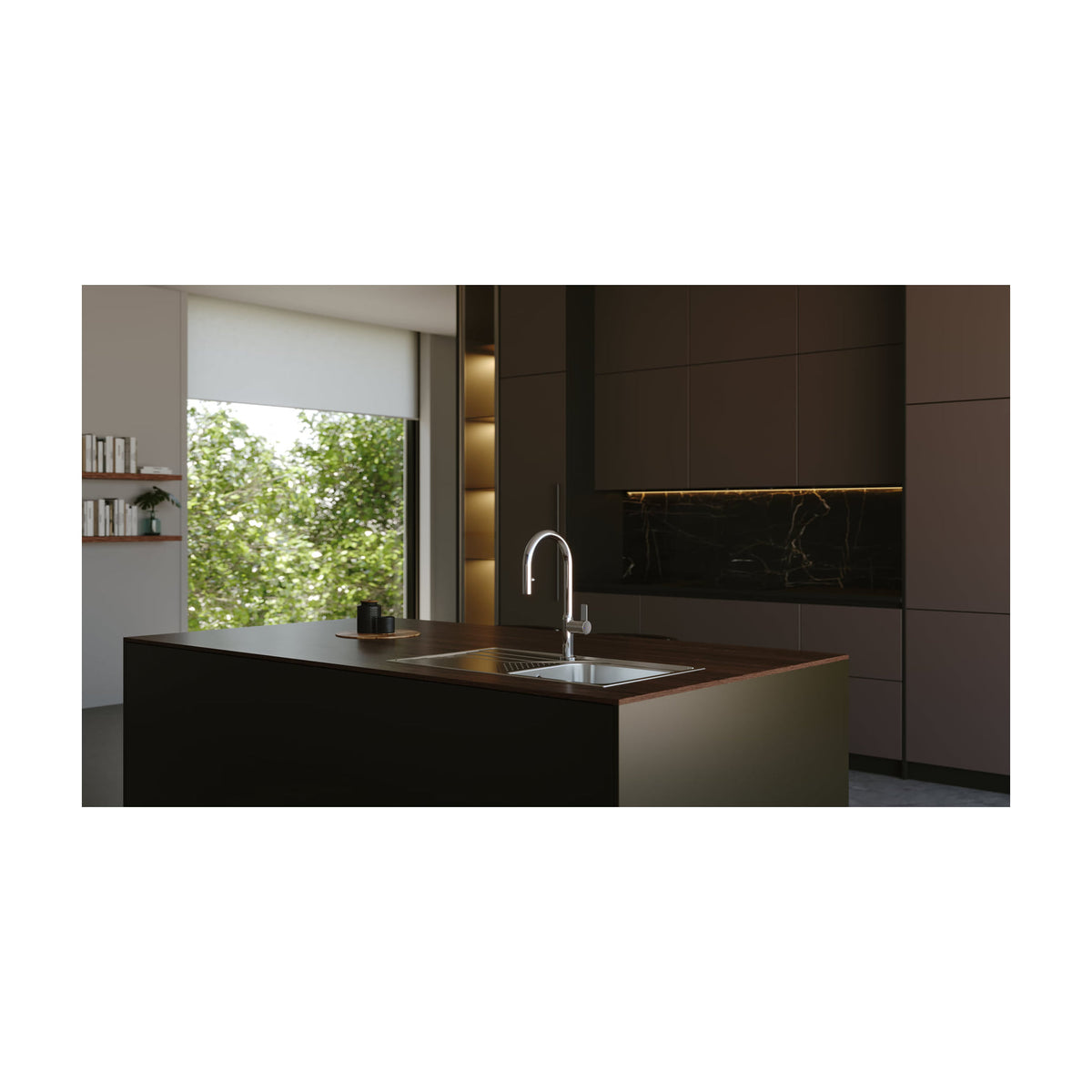 Grifo de cocina Teka Oval 9381 monomando extraíble cromado