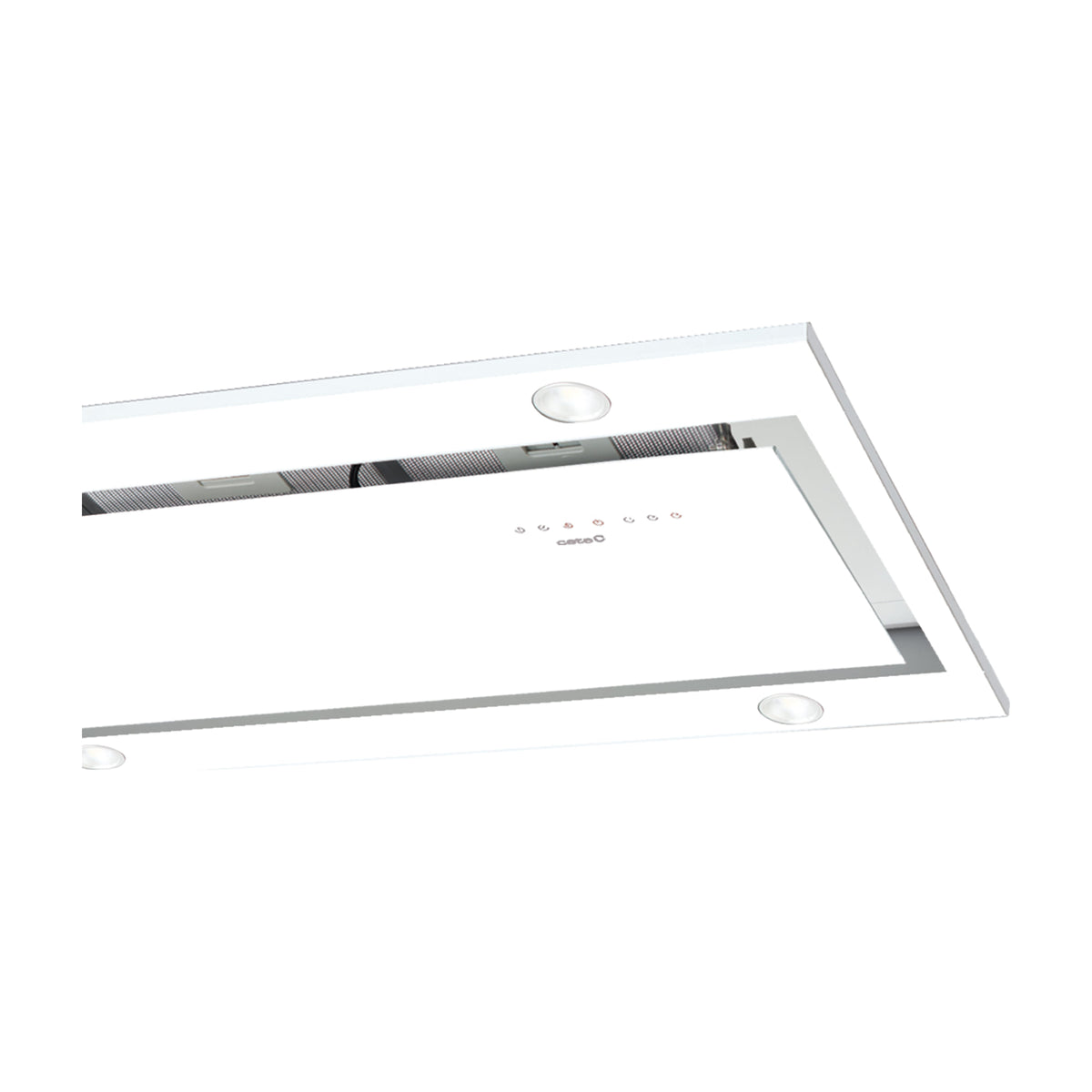 Campana de techo CATA Isla Sirin Glass 1000 GWH, 100 cm, cristal blanco