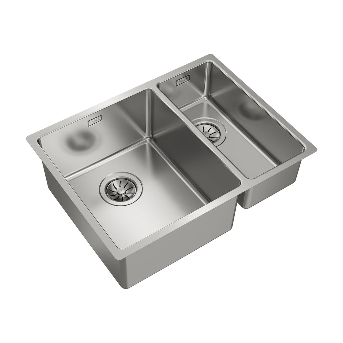 Fregadero Teka Be Linea RS15 2C 580, dos cubetas bajo encimera en inox