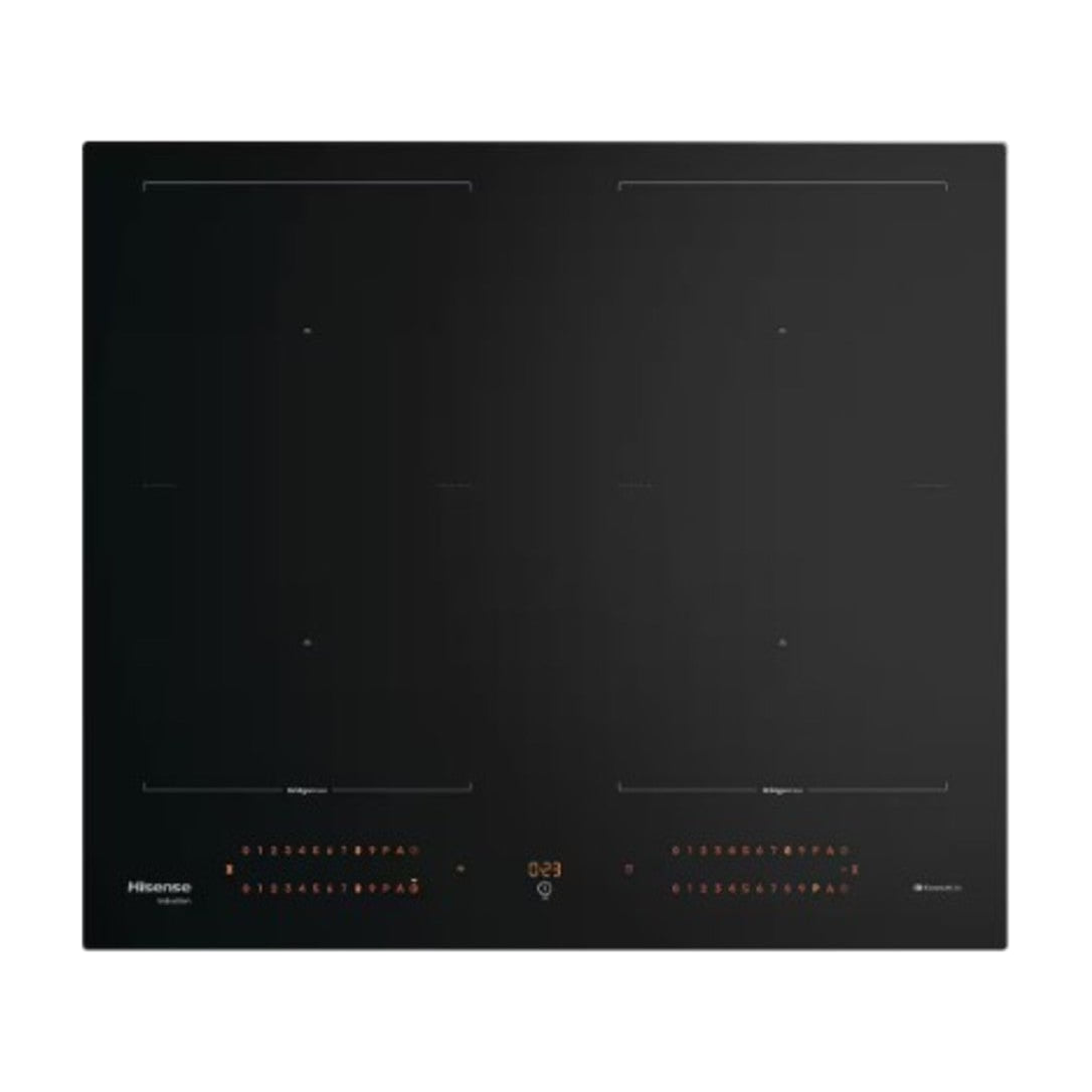 Placa de inducción Hisense HI6443BSCWF de 4 zonas con Wi-Fi y doble zona puente