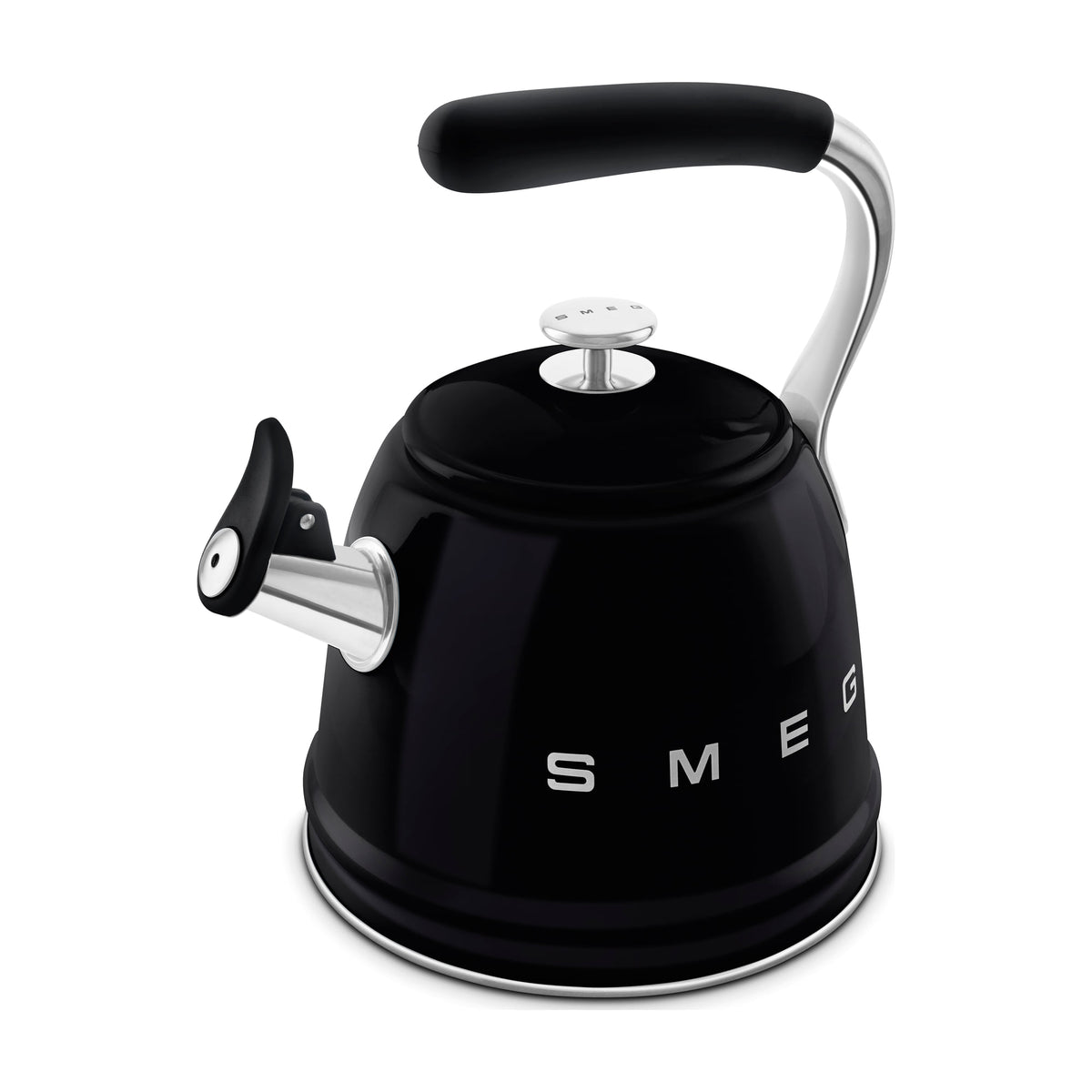 Hervidor silbante Smeg WKF01BL de 2,3 l, negro y apto para inducción