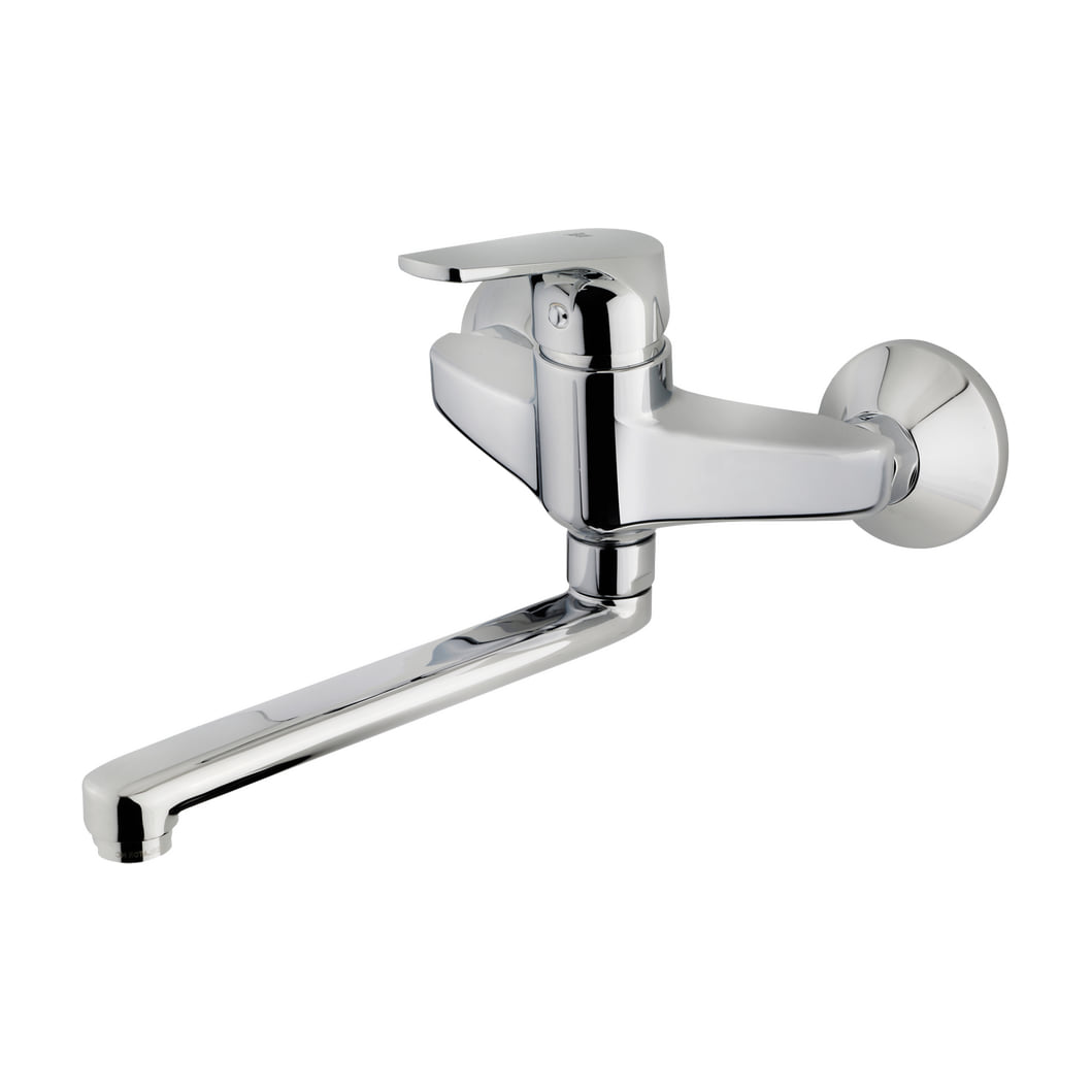 Grifo de cocina Teka MTP 025 monomando mural con caño giratorio de 200 mm
