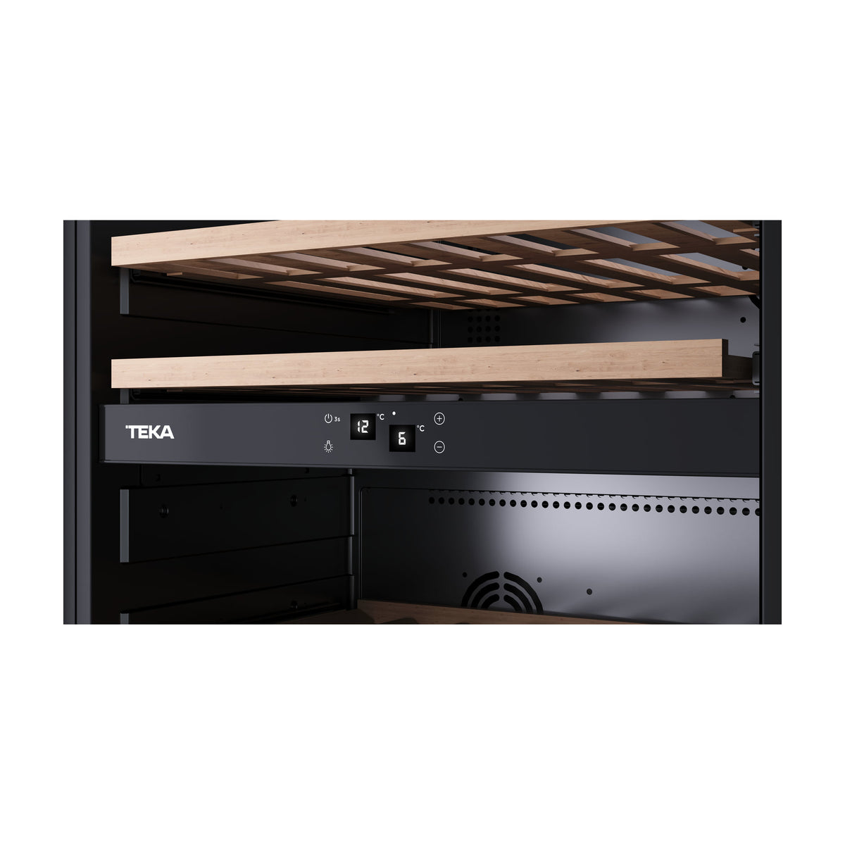 Vinoteca integrable Teka RVI 20041 GBK, 41 botellas y dos zonas de temperatura
