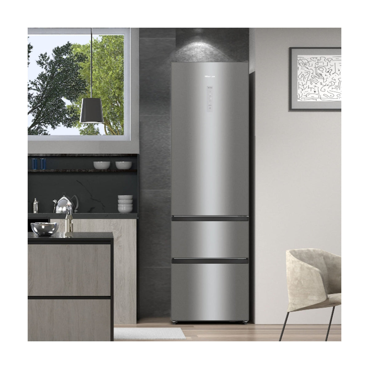 Frigorífico combi Hisense RM469N4ACD de 368 l, Total No Frost