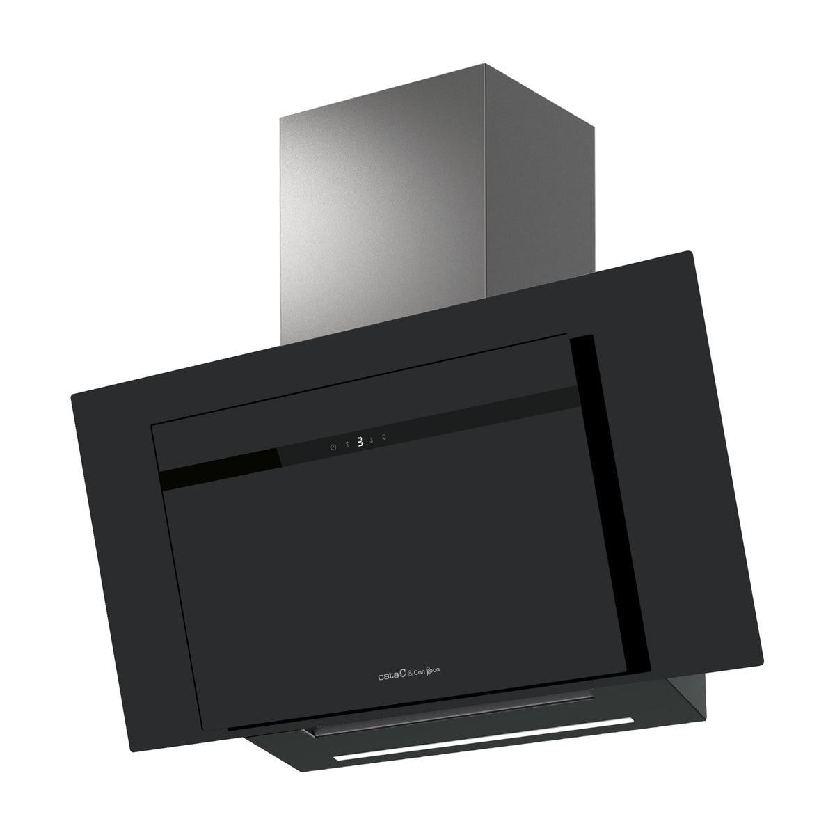 Campana decorativa CATA Thalassa Evo No Drip 900 GBK, 90 cm, cristal negro