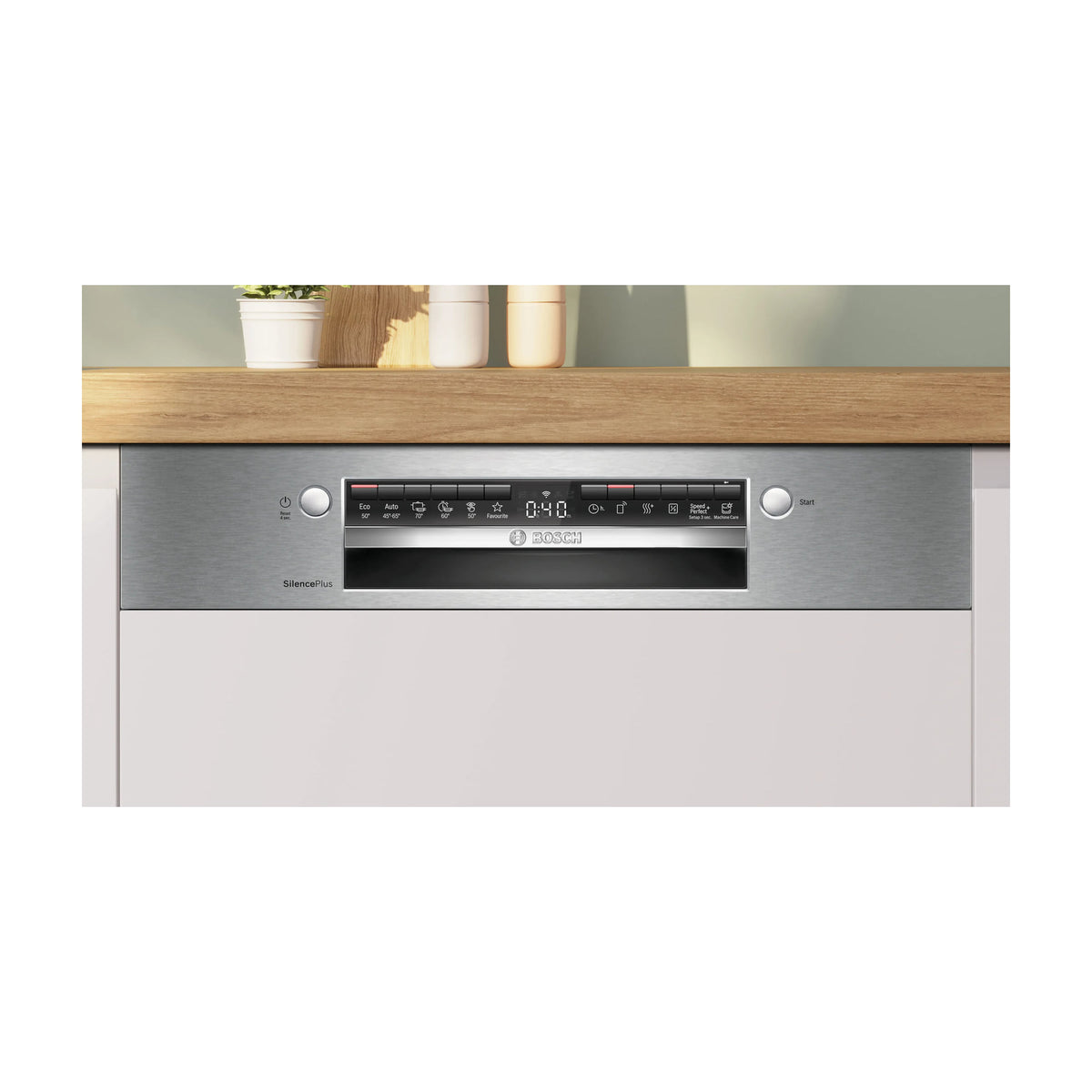 Lavavajillas semiintegrable Bosch SMI4ECS28E, 14 cubiertos, clase A