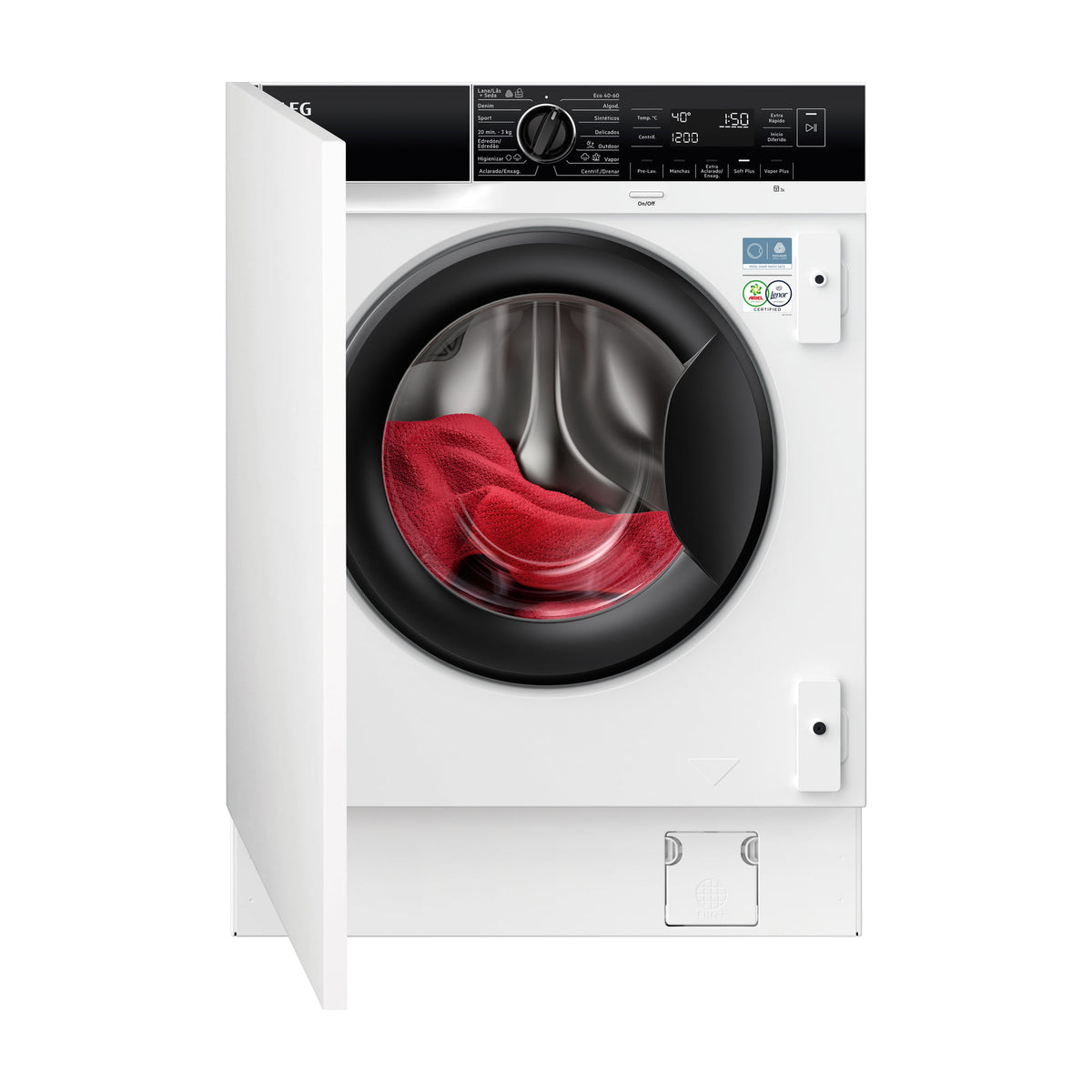 Lavadora integrable AEG LFU7E8436F de 8 kg y 1400 rpm