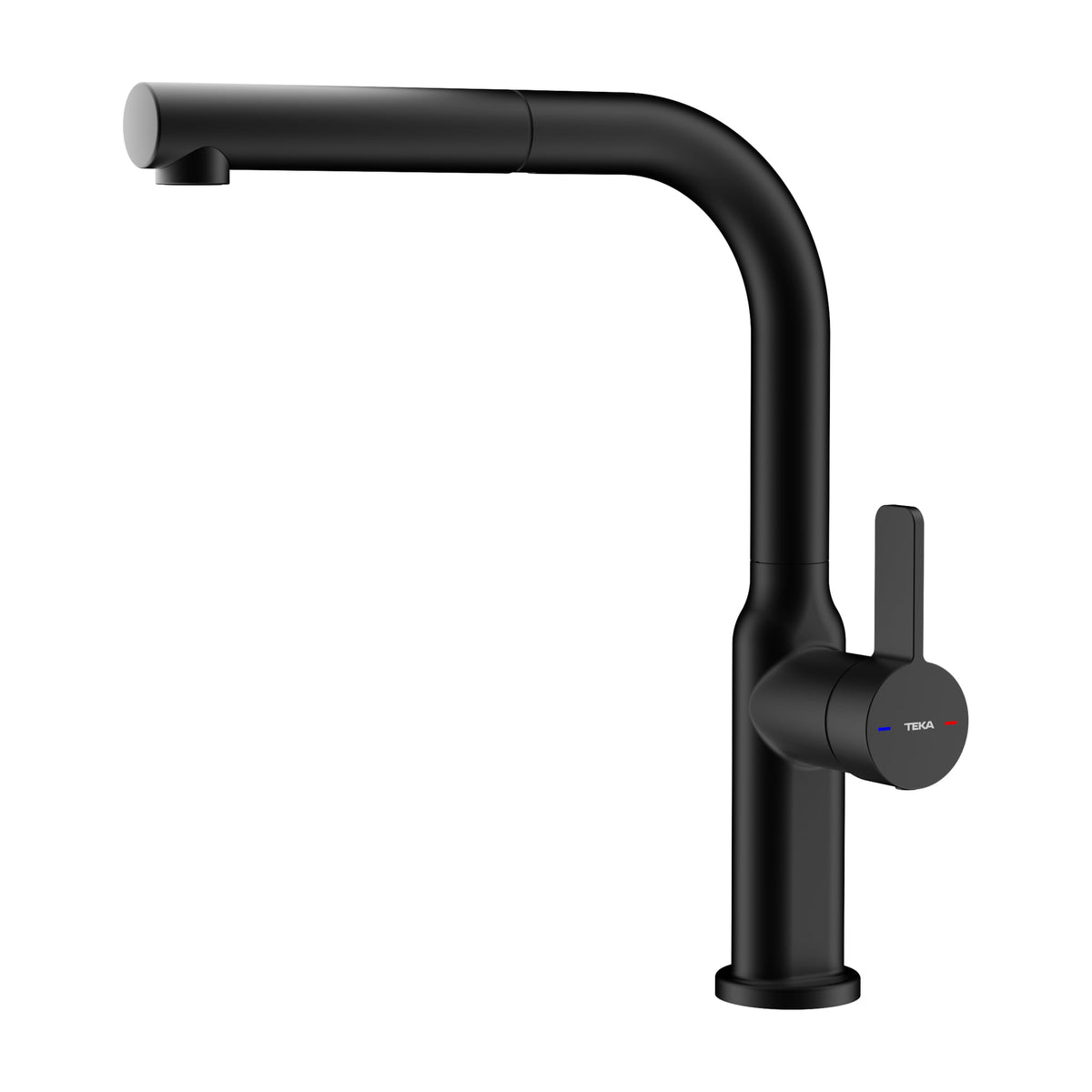 Grifo de cocina Teka Oval 938 monomando extraíble negro