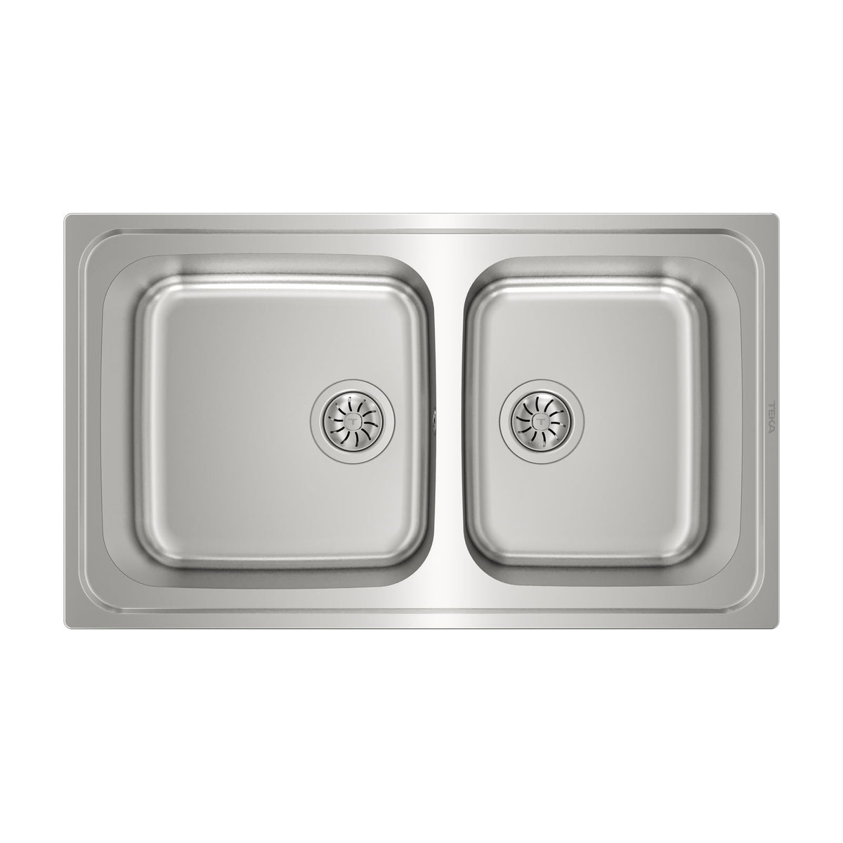 Fregadero Teka Classic 2C 86 de acero inoxidable, 2 cubetas y 86 cm