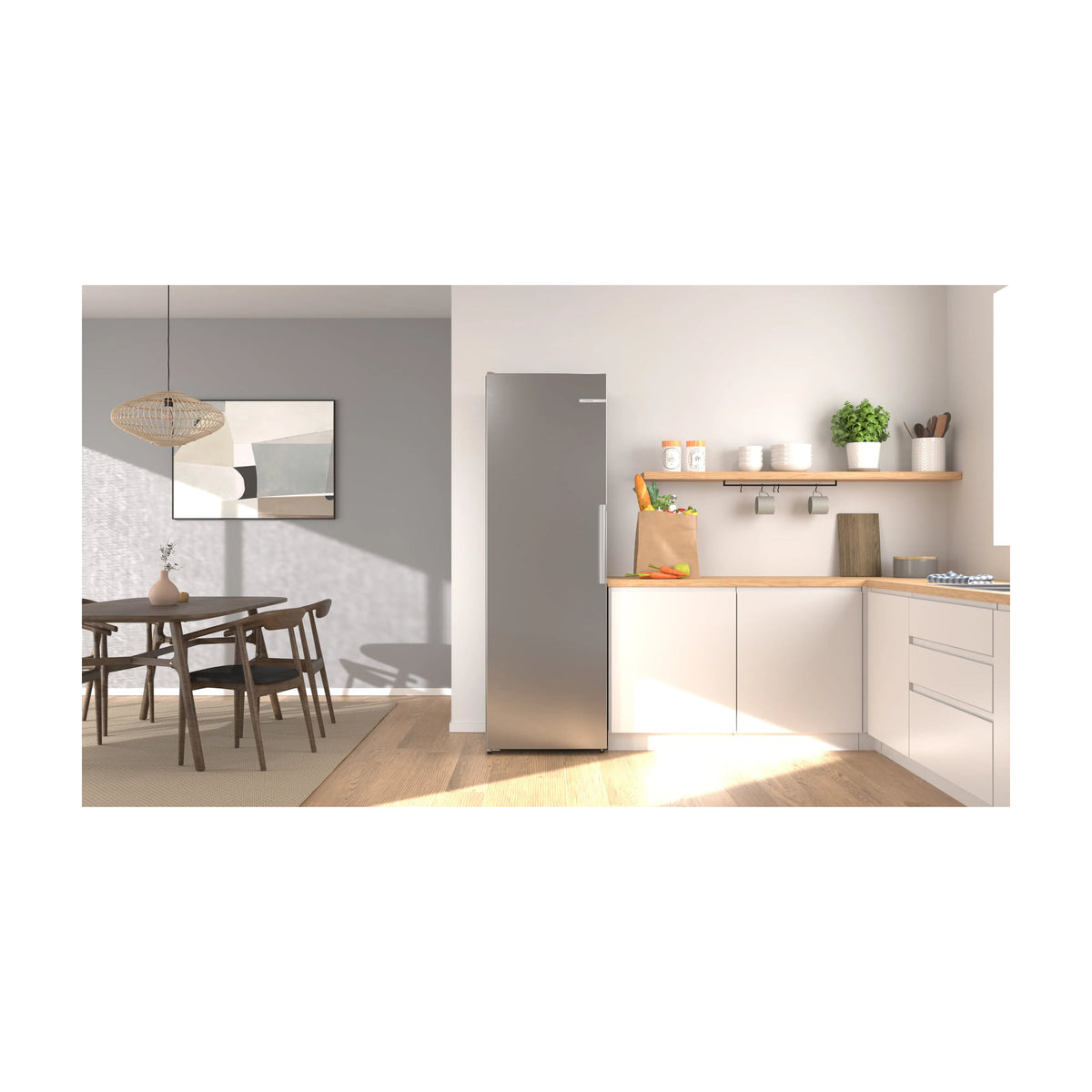 Frigorífico de una puerta Bosch KSN36VIDG, 402 l, inox antihuellas