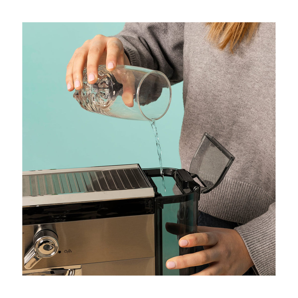 Cafetera espresso Solac Taste Slim D20 Inox CE4525, 20 bar y control táctil