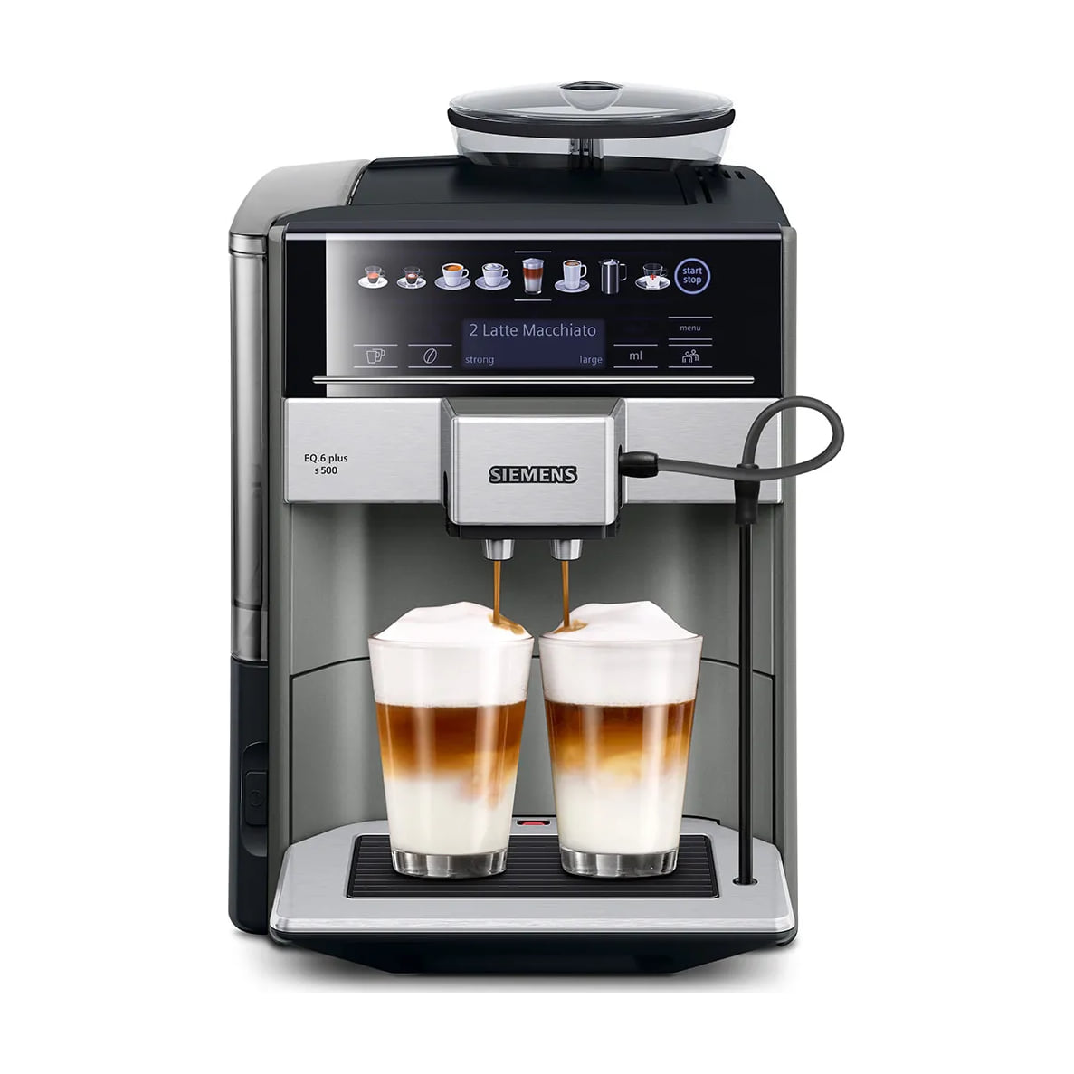 Cafetera superautomática Siemens TE655203RW EQ6 plus s500, 19 bar y depósito de 1,7 l