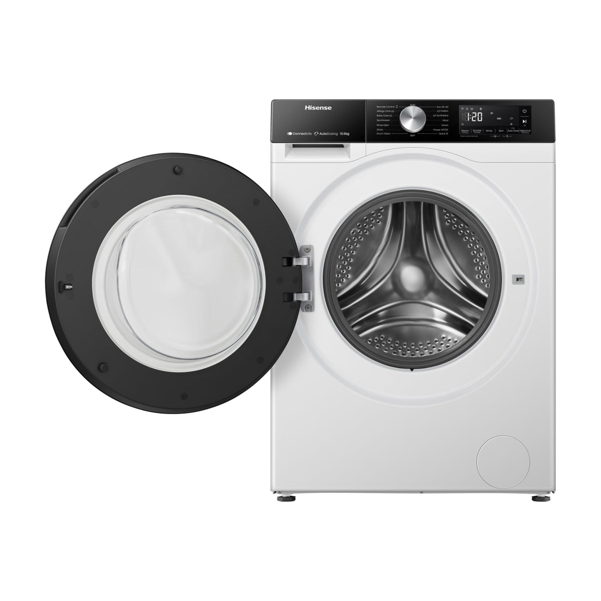 Lavadora Hisense WF3S1045BW3 de 10,5 kg y 1400 rpm