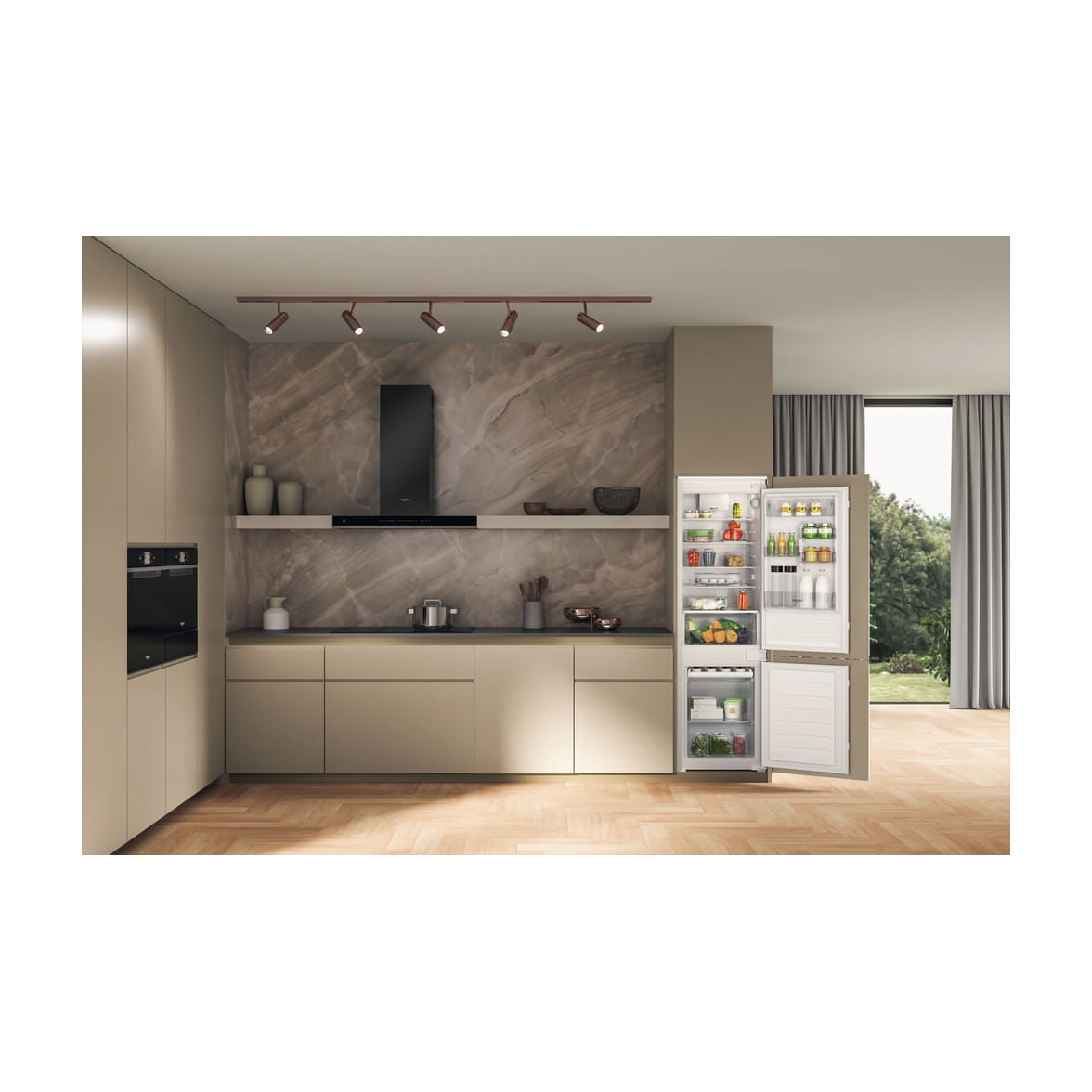 Frigorífico combi integrable Whirlpool WHC18D031A1 de 268 l y 177 cm