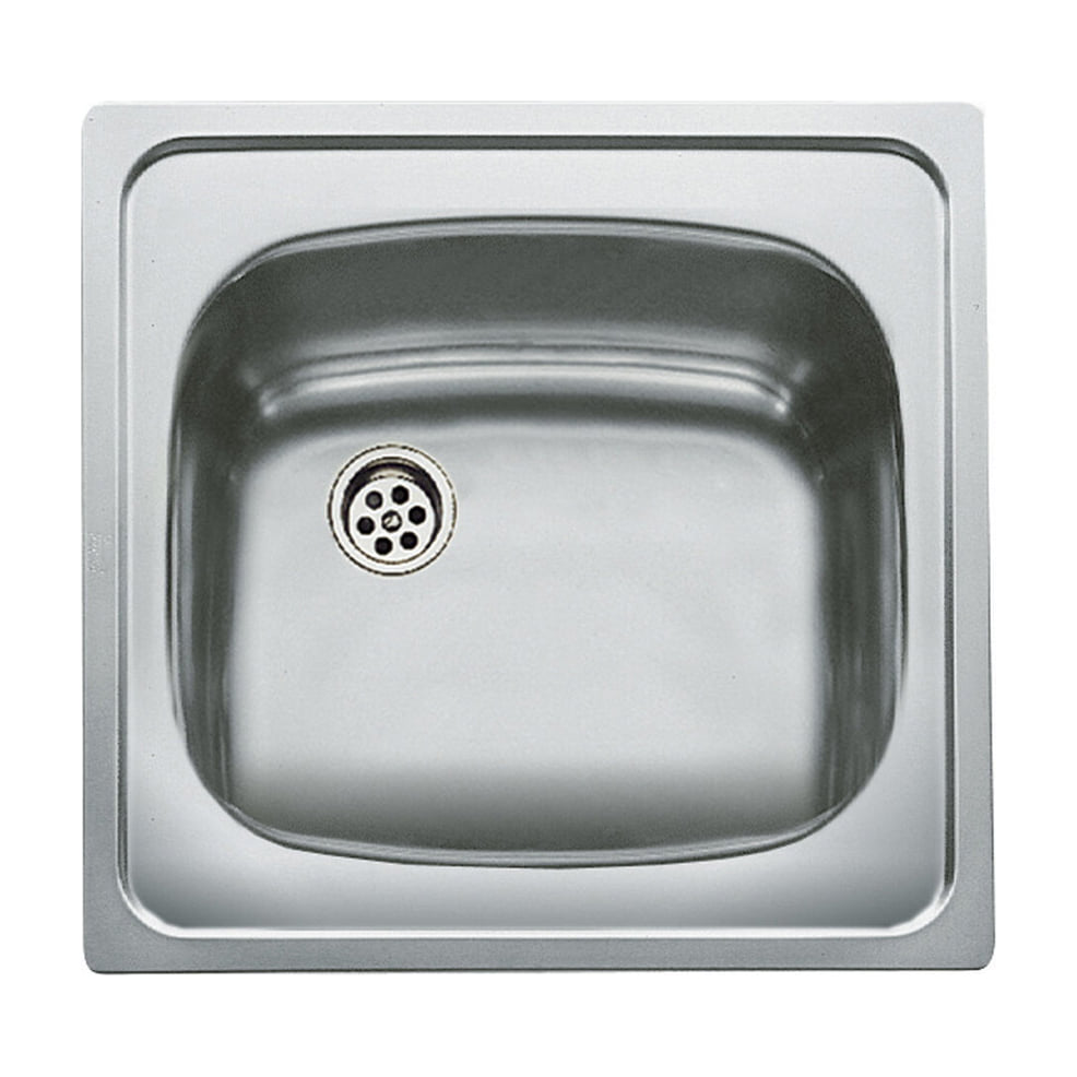 Fregadero Teka E-50 1C de acero inoxidable, una cubeta y encastre