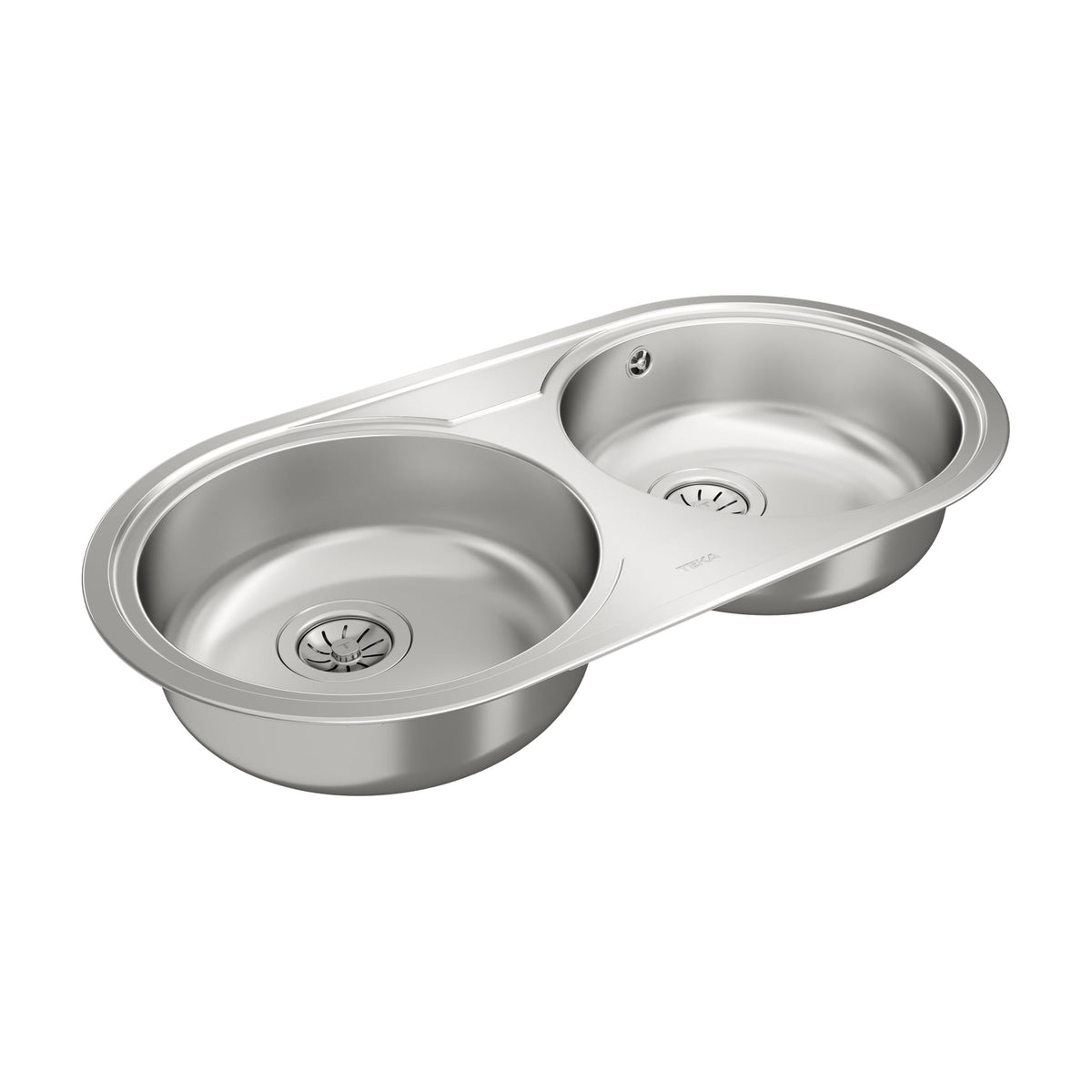 Fregadero Teka DR-80 2C de dos cubetas, acero inoxidable y encastre