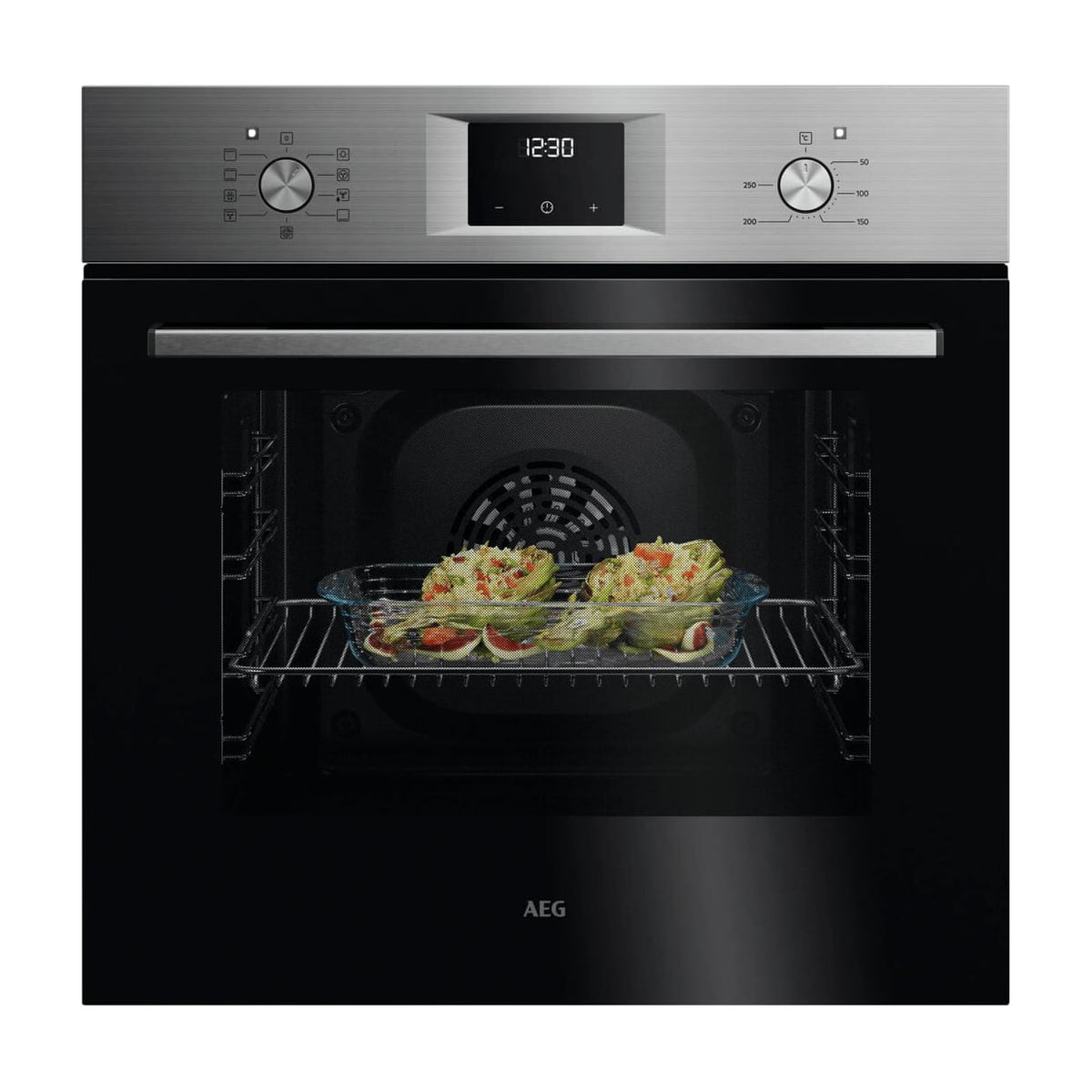 Horno multifunción AEG OU5AB21CM de 65 l con AquaClean e inox antihuellas
