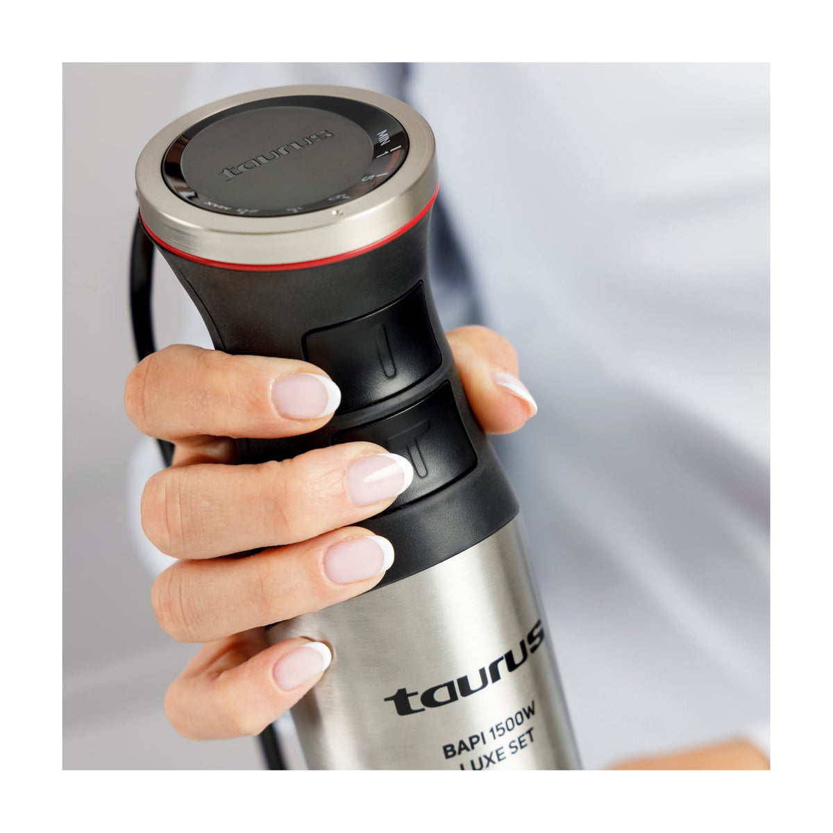 Batidora de mano Taurus Bapi 1500 Luxe Set, 1500 W y 20 velocidades