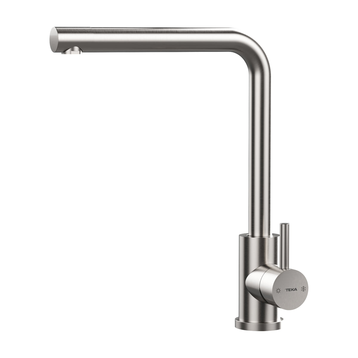 Grifo de cocina Teka UNI 9330 XP monomando, inox y caño alto
