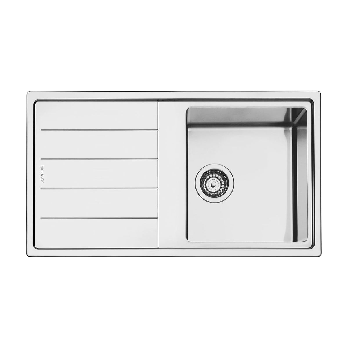Fregadero Smeg LDR861-2 de acero inoxidable, con escurridor reversible