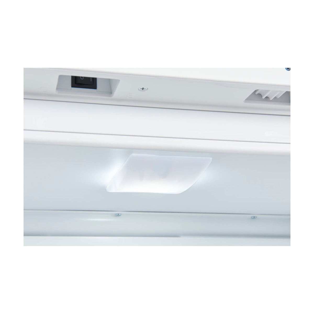 Botellero Exquisit GKS350-1-GT-280D blanco con puerta de cristal