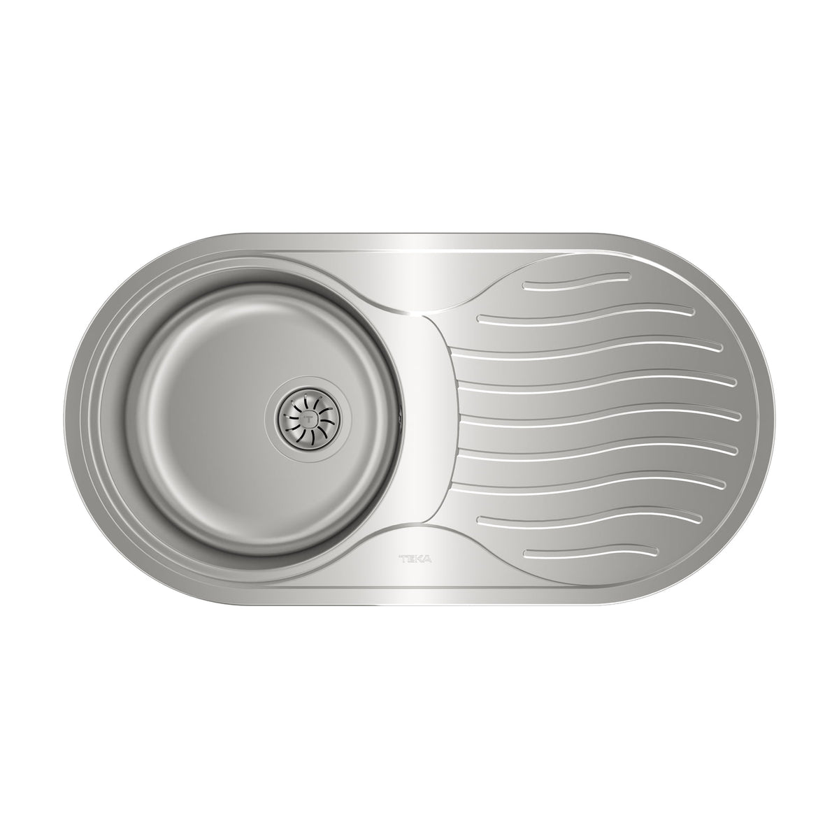 Fregadero Teka DR-80 1C 1E de acero inoxidable con escurridor reversible