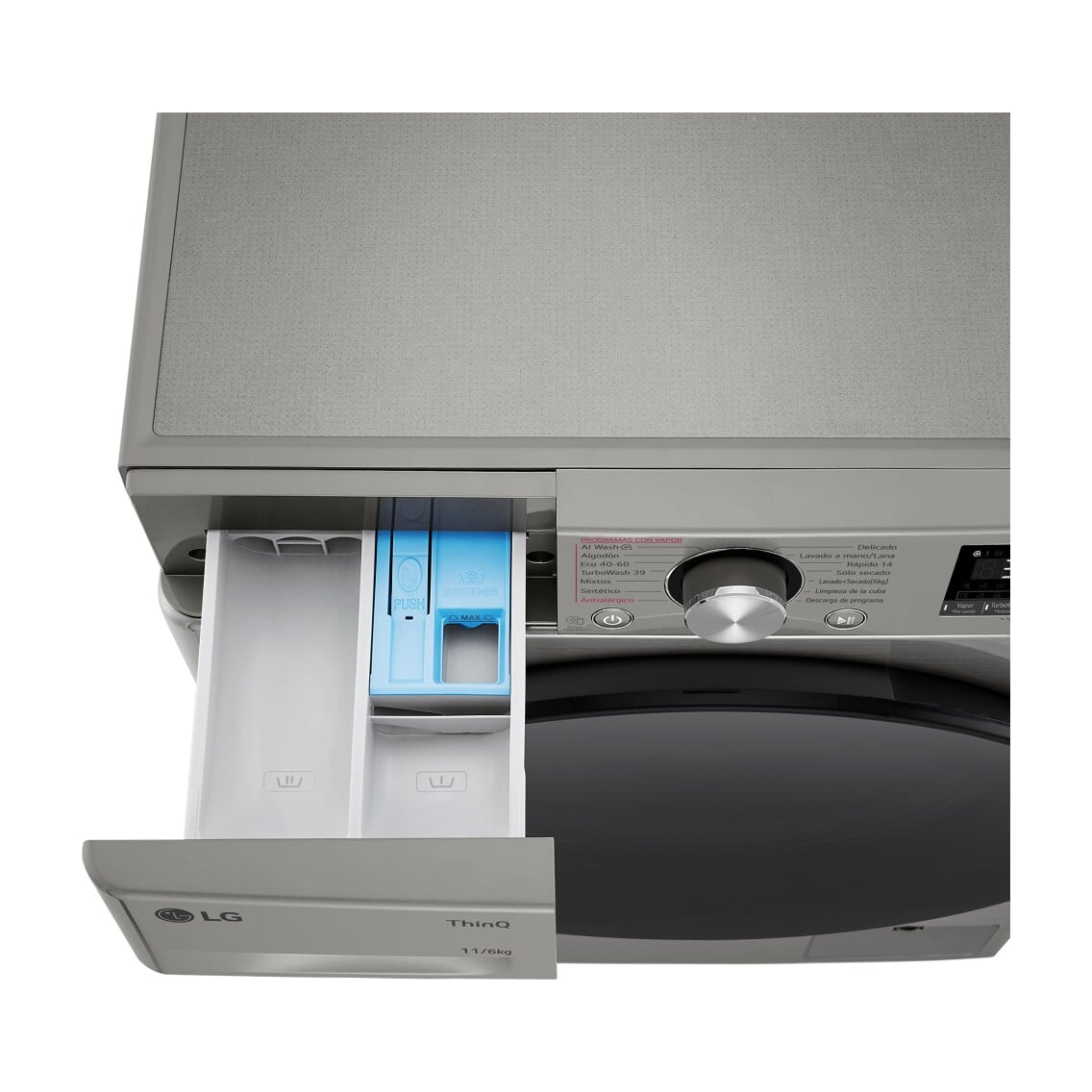 Lavasecadora LG F4DR7011AGS de 11/6 kg, inox antihuellas