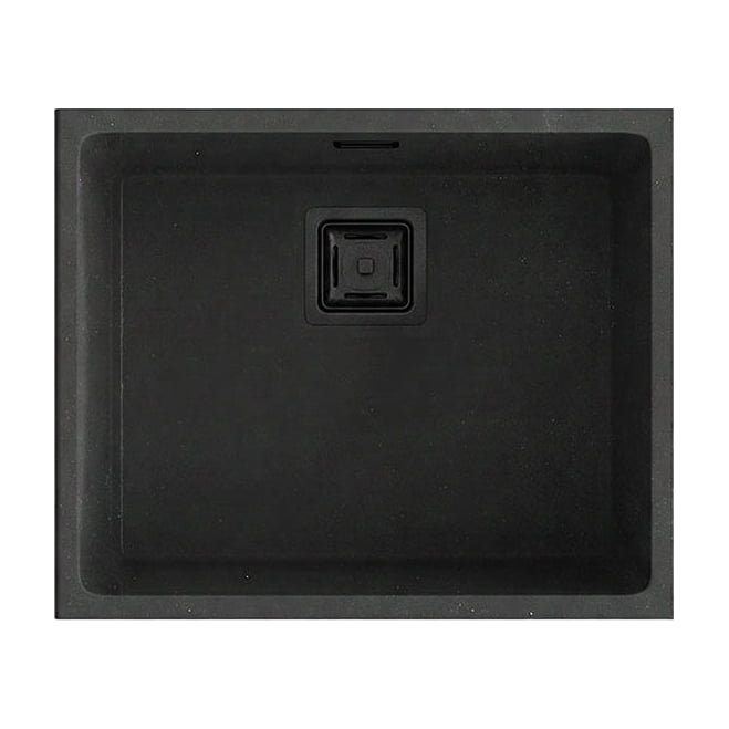 Fregadero Poalgi Zie 50 Hekla®, granito Basalt negro mate, 55 × 45 cm