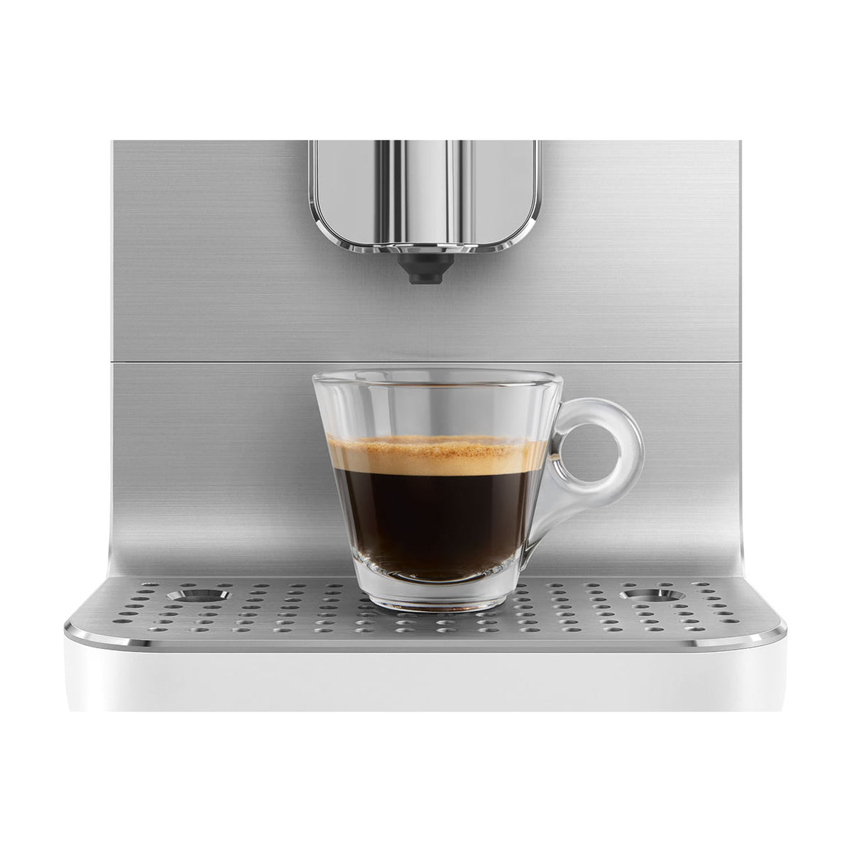 Cafetera superautomática Smeg BCC13WHMEU blanca, 19 bar y sistema de leche