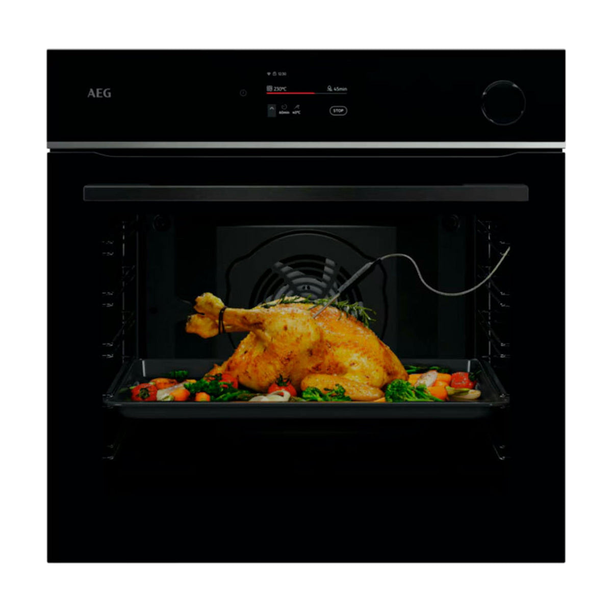 Horno de vapor AEG TR7PB73FSB de 72 l, pirolítico con WiFi