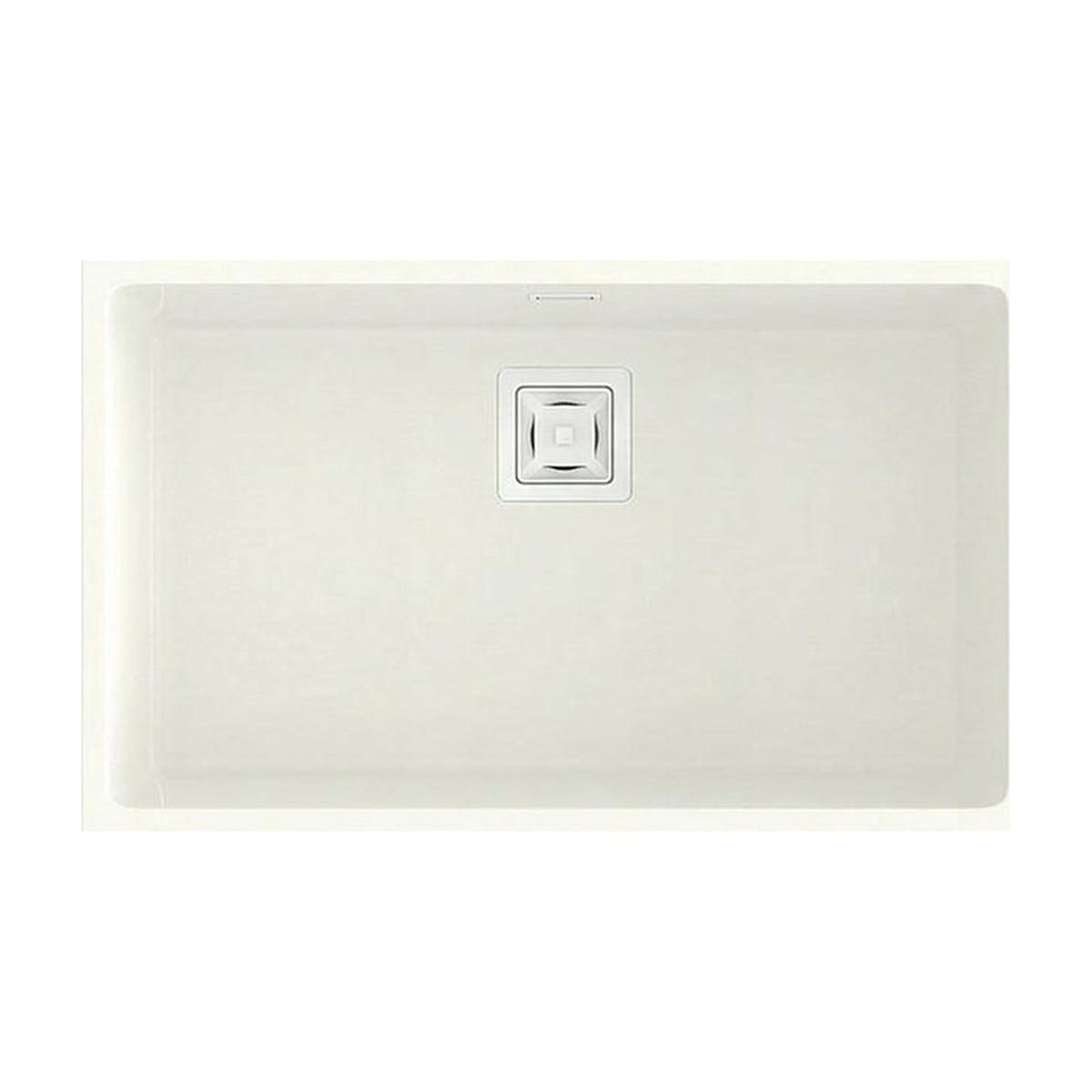 Fregadero Poalgi Zie 70 1C de resina, blanco brillo