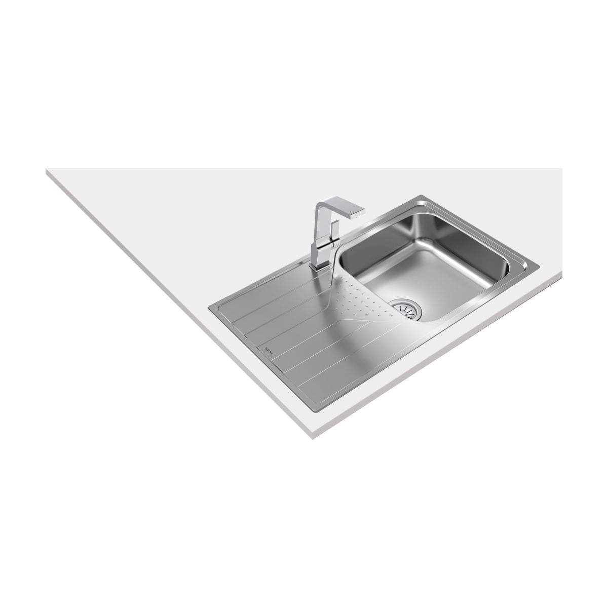 Fregadero Teka Universe 50 T-XP 1C 1E Plus I, inox con escurridor izquierdo