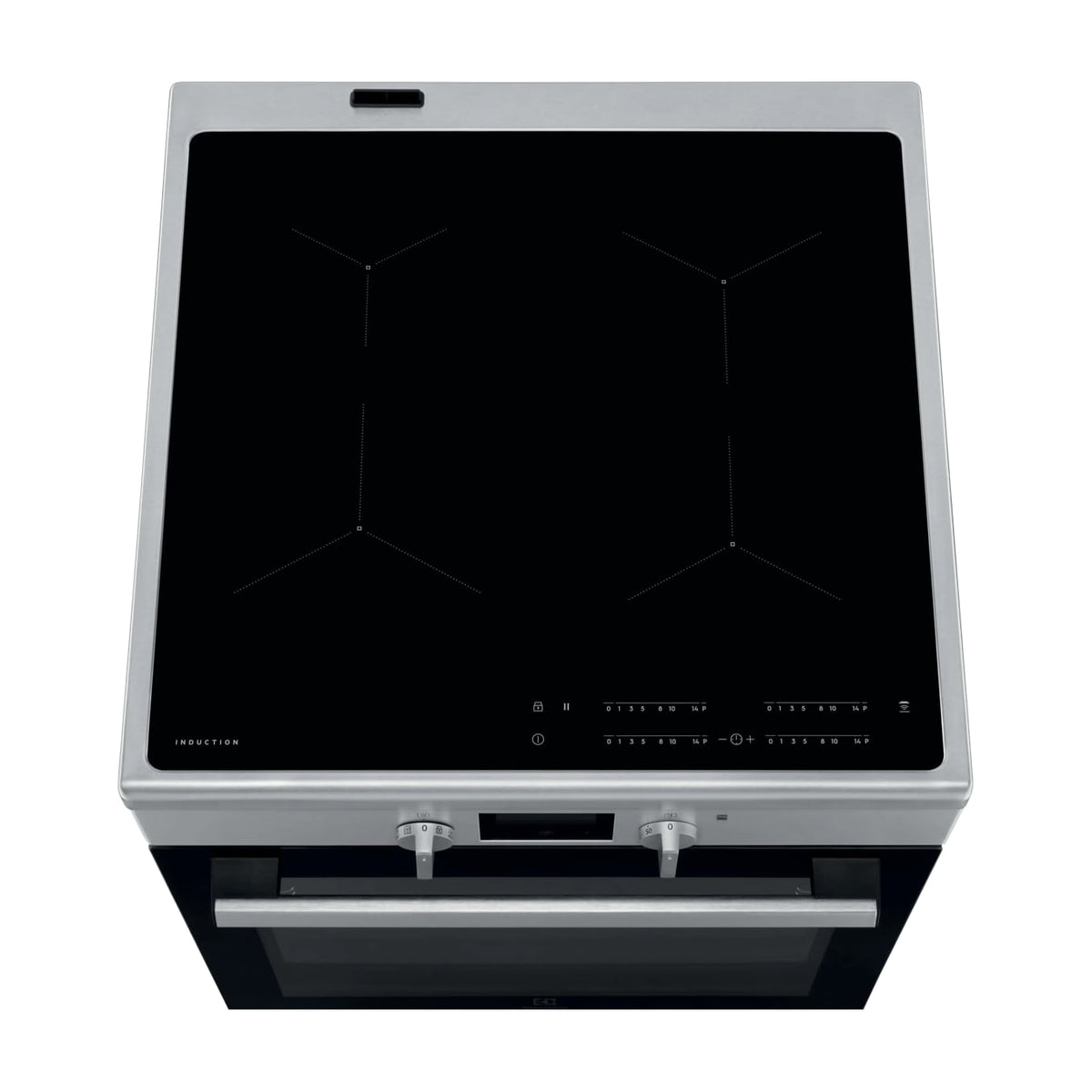 Cocina de inducción AEG CIB6646ABM con horno SteamBake de 73 l, inox