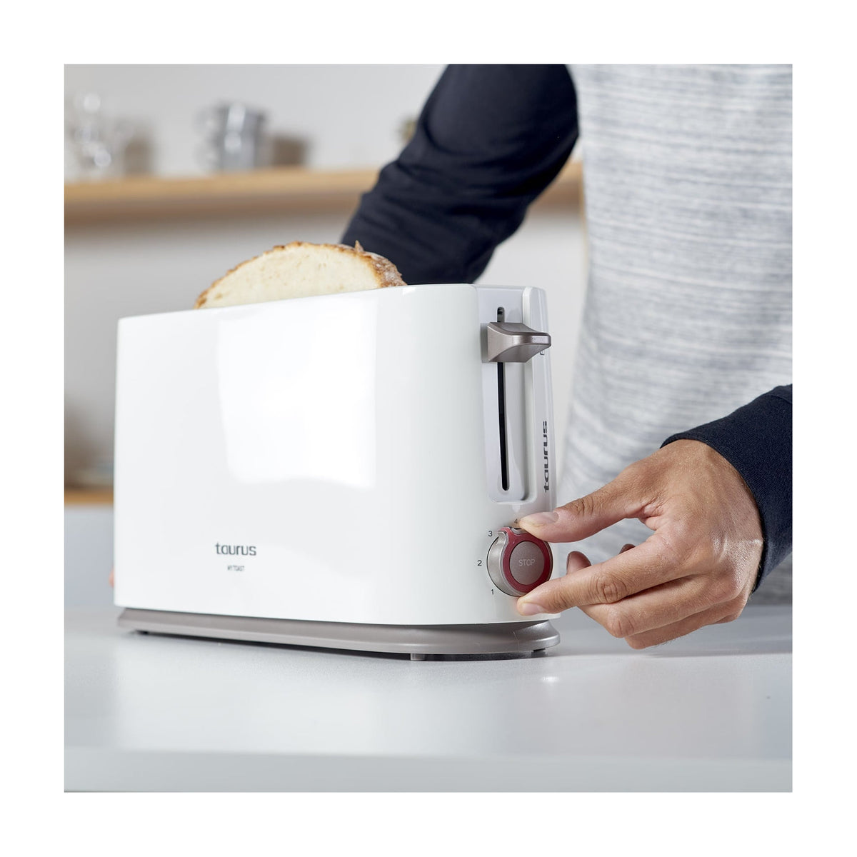 Tostadora Taurus Mytoast de 1000 W con ranura larga y 7 niveles
