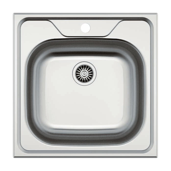 Fregadero Cata CS-1 de acero inoxidable, 1 cubeta y 48 x 48 cm