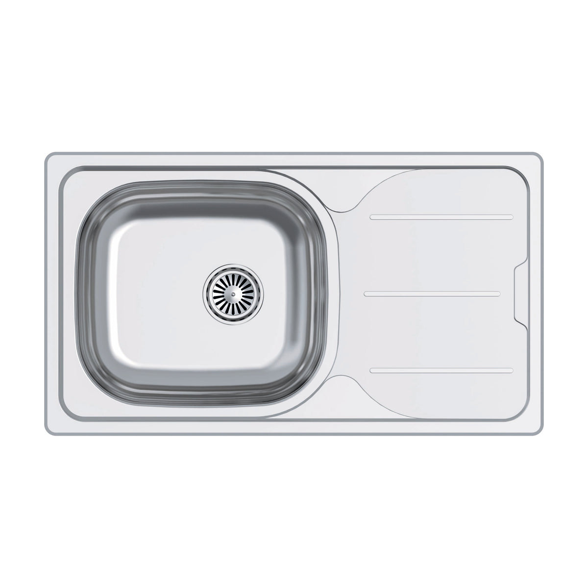 Fregadero Cata CDS-1 REV, inox con escurridor reversible, 76 x 43,5 cm