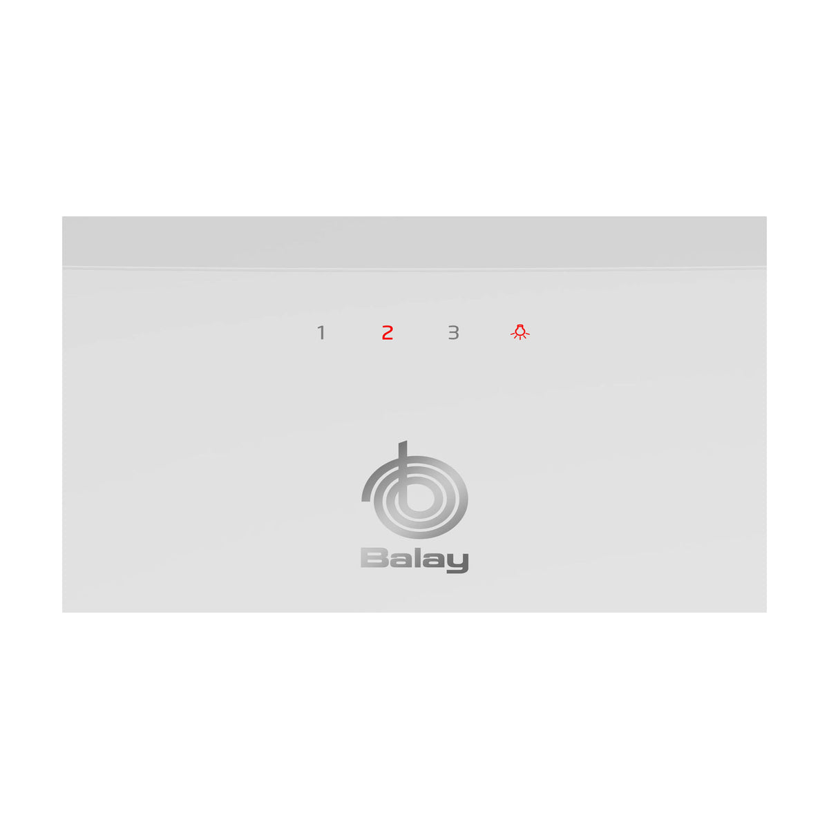 Campana decorativa inclinada Balay 3BC585GB de 80 cm en cristal blanco