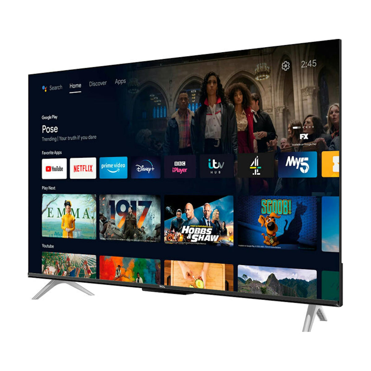 Televisor LED TCL 43HG60E de 43 pulgadas, 4K UHD y Android TV