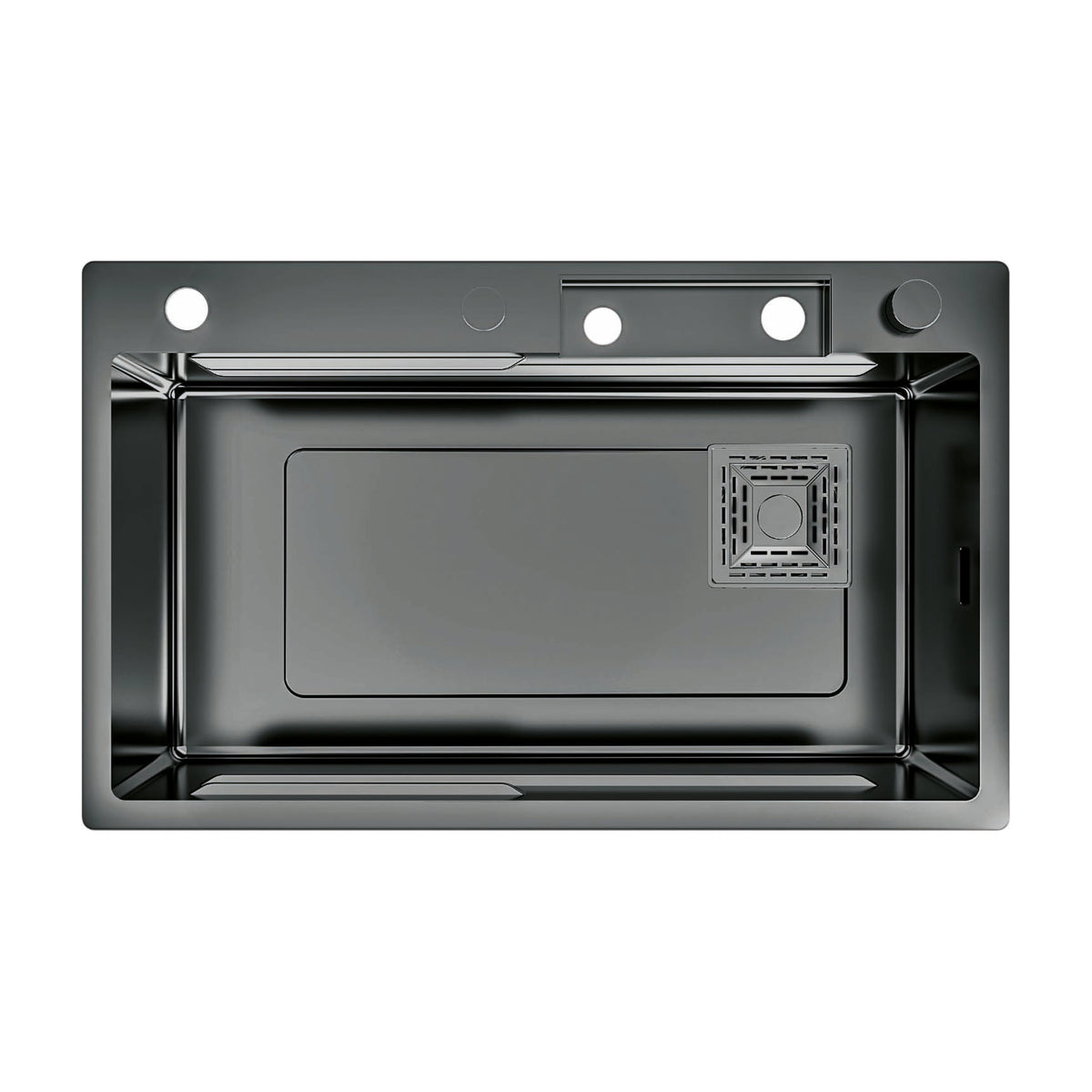 Fregadero CATA CDC 75 40 SBK, acero inoxidable negro, 75 x 45 cm