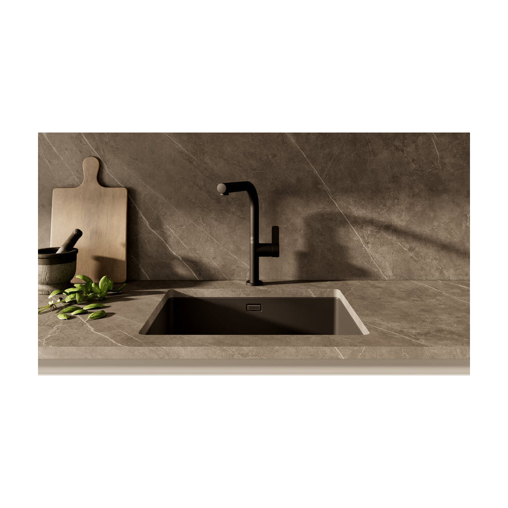 Grifo de cocina Teka Oval 938 monomando extraíble negro