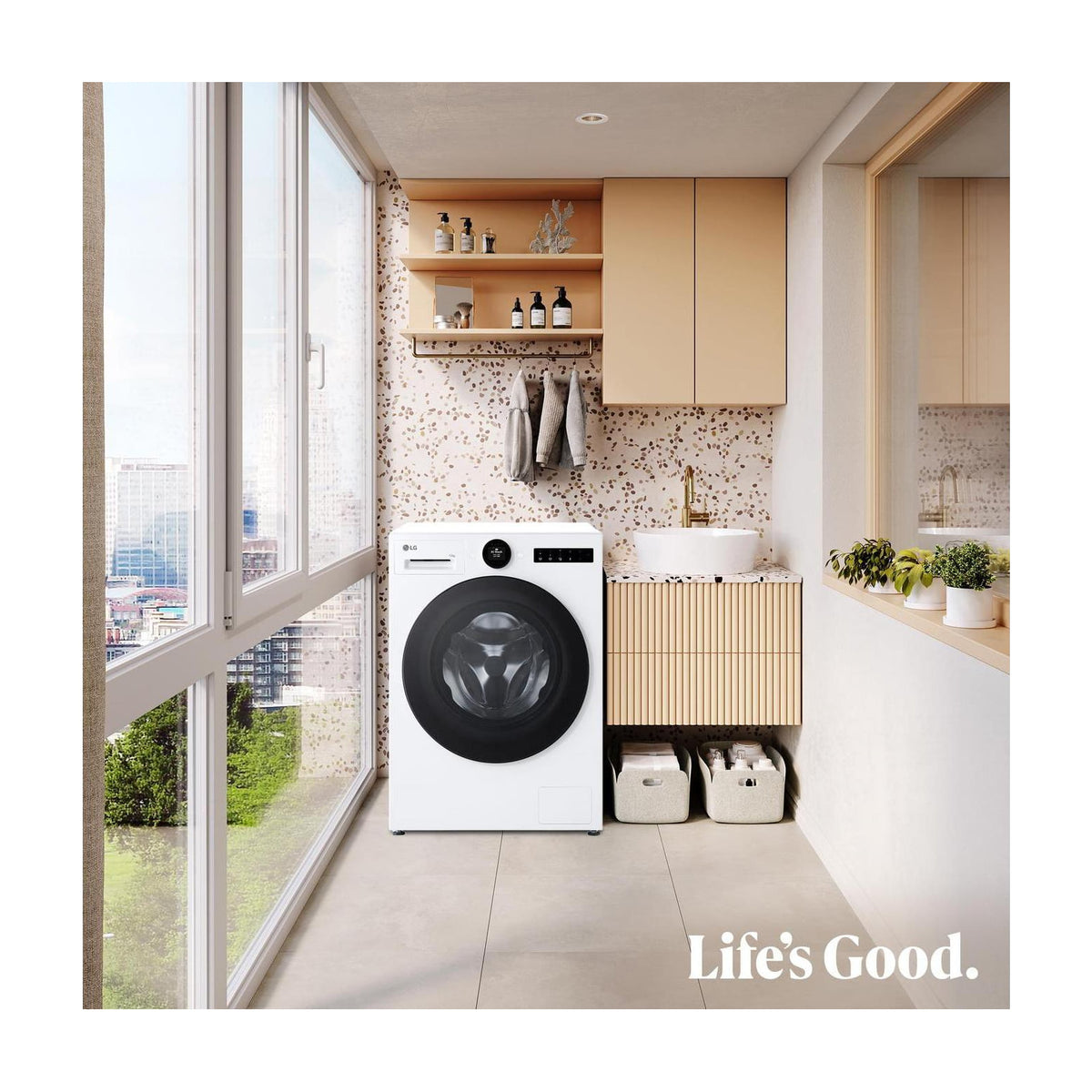 Lavasecadora LG W4X7016TLS de 11/6 kg con Wi-Fi y vapor
