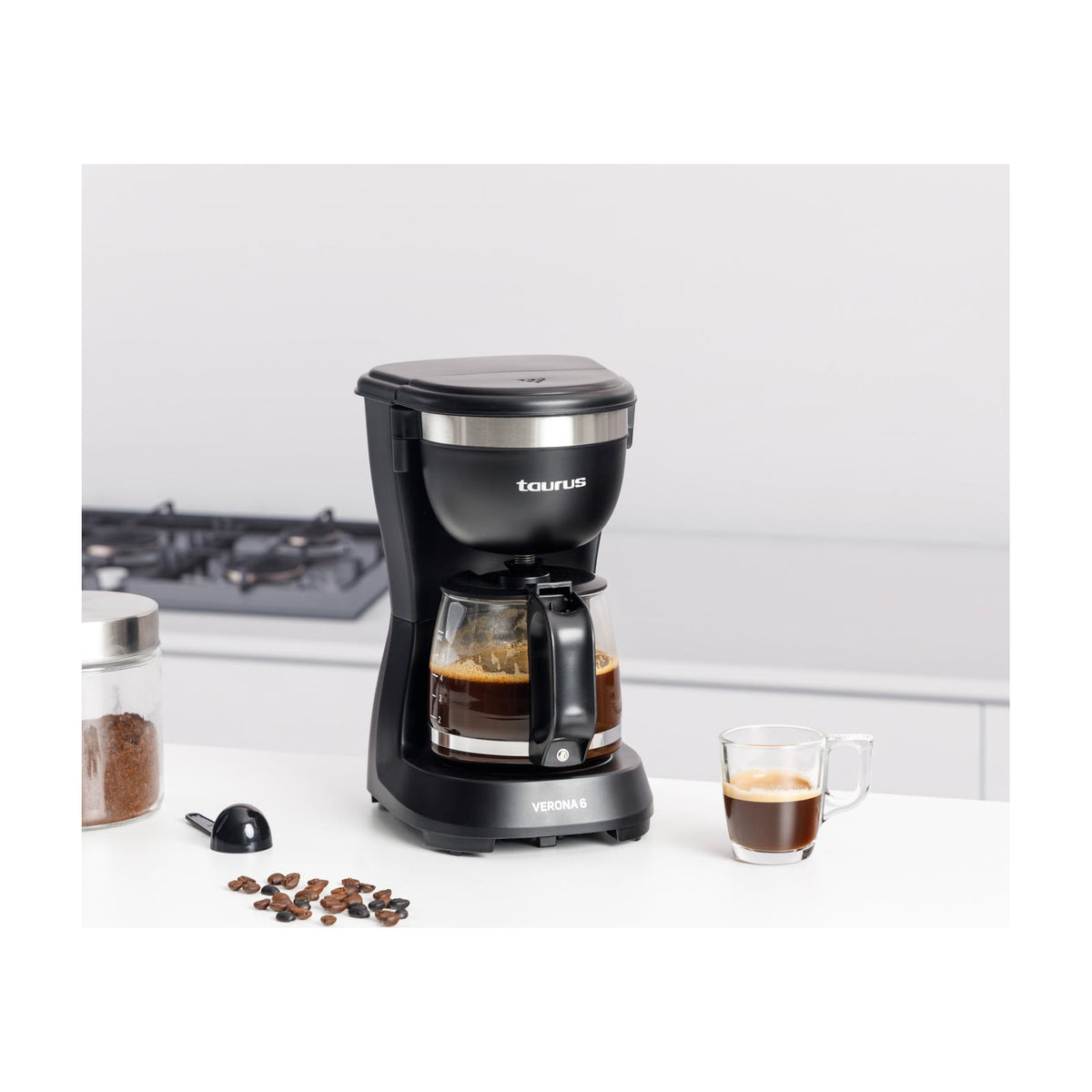 Cafetera de goteo Taurus Verona 6, 6 tazas y 600 W