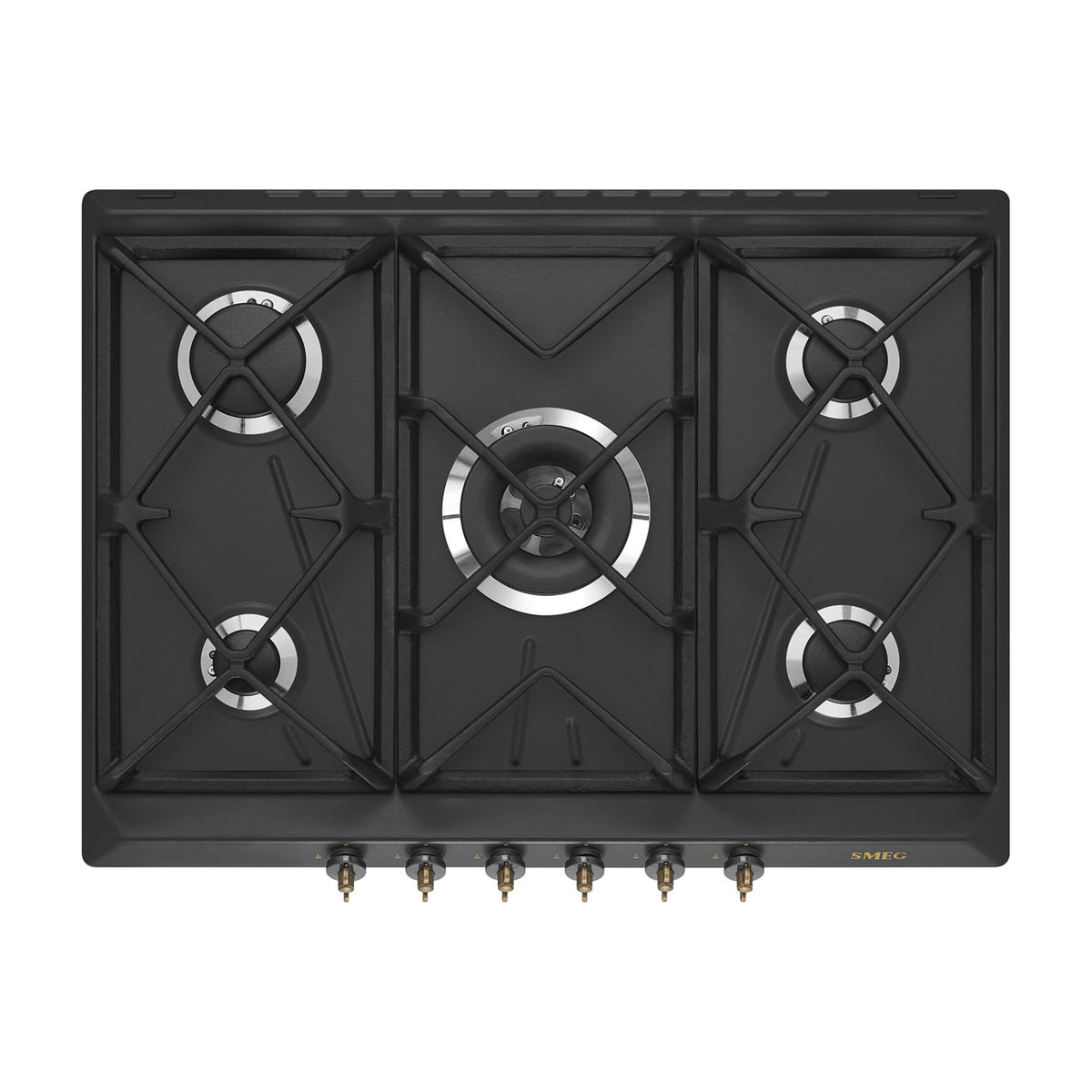 Placa de gas Smeg SRV876AOGH de 5 zonas, antracita