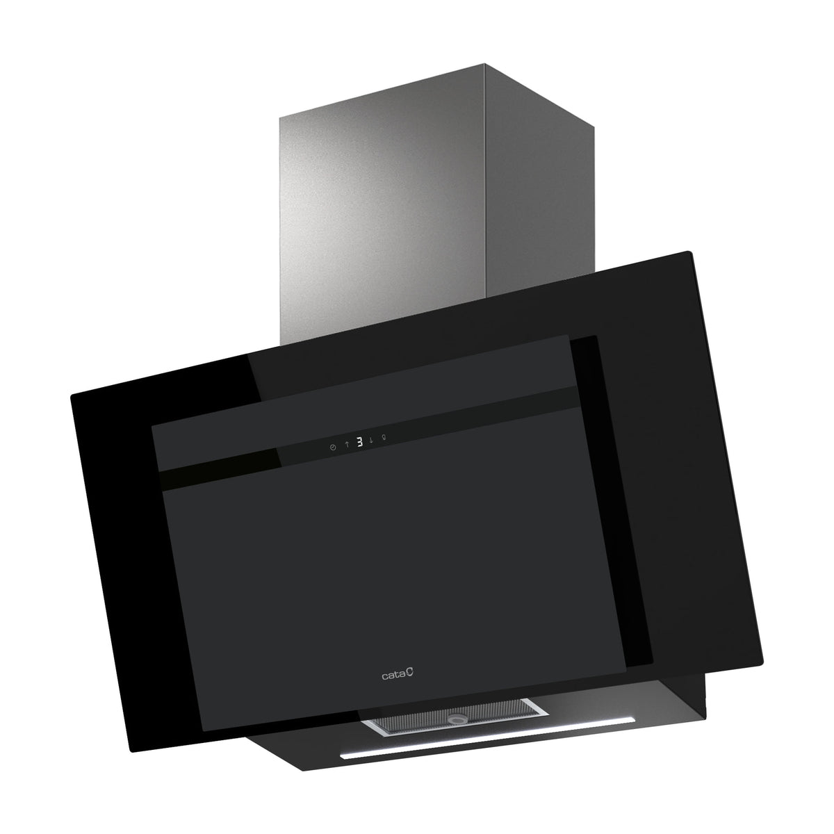 Campana decorativa CATA Thalassa Evo 900 GBK, 90 cm, cristal negro