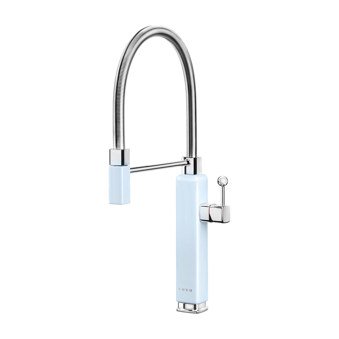 Grifo de cocina Smeg MDF50PB monomando semiprofesional, azul
