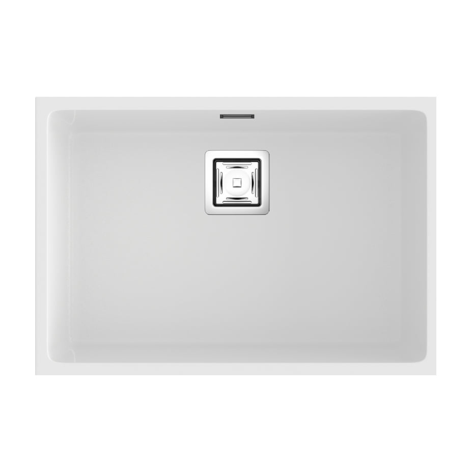 Fregadero Poalgi Zie 60 Hekla blanco mate, cubeta de 60 × 40 cm