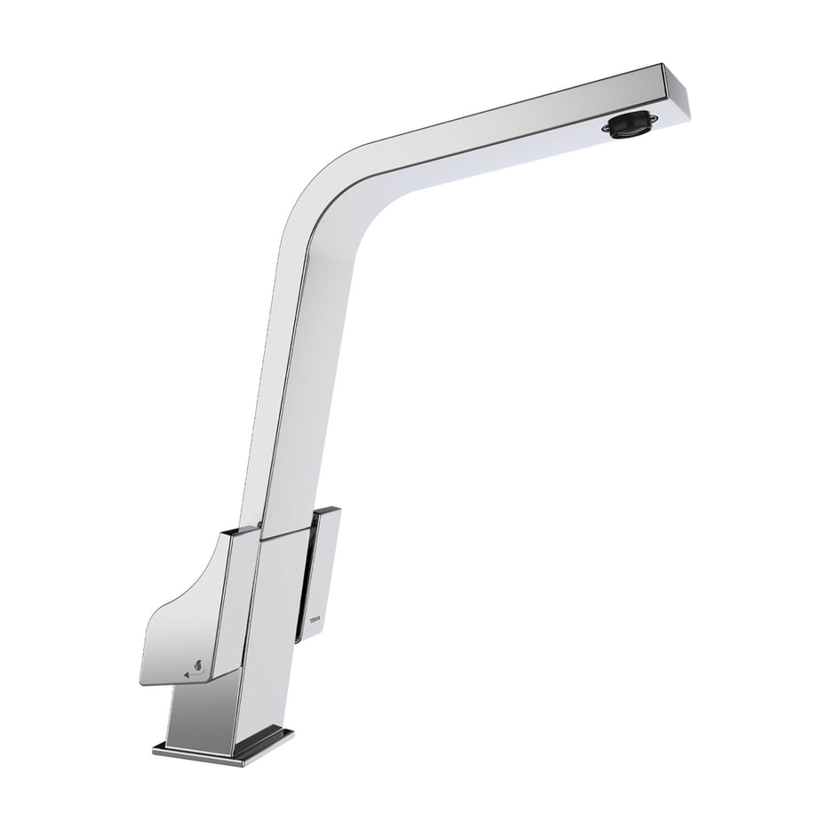 Grifo de cocina Teka ICT 915 bimando, caño alto giratorio y acabado cromado