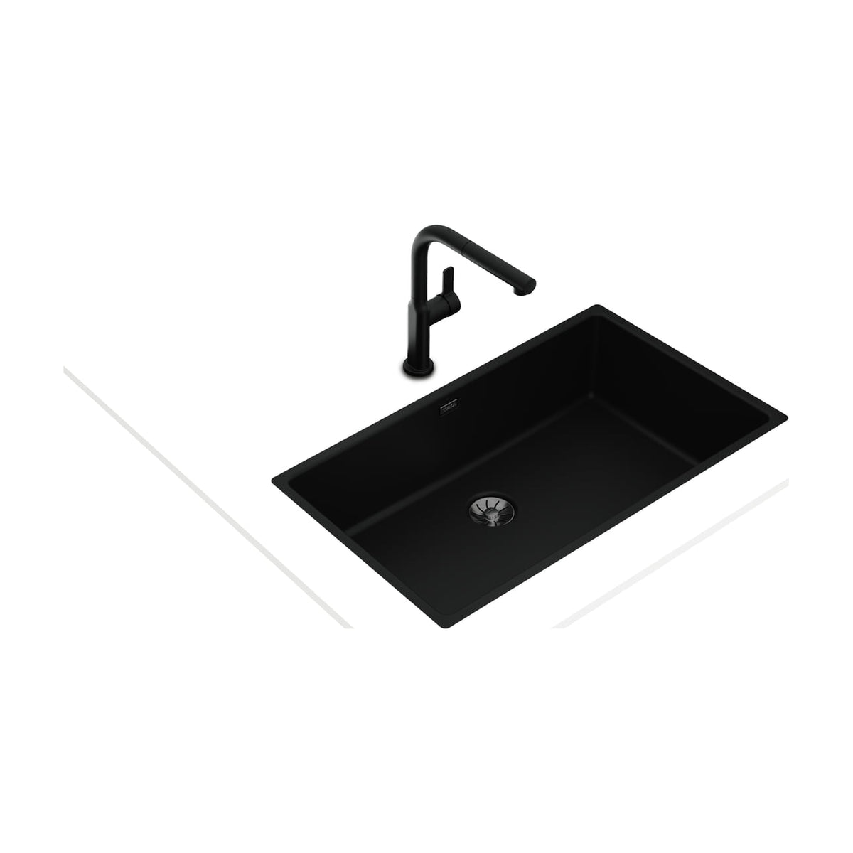 Fregadero Teka TopLine RS15 71.40 FullBlack de una cubeta, instalación 3 en 1